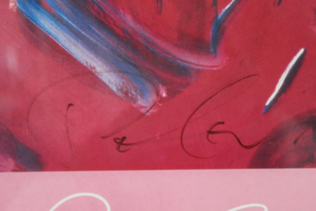 Peter Max Framed Signed Crimson Lady Poster 1987 - 16