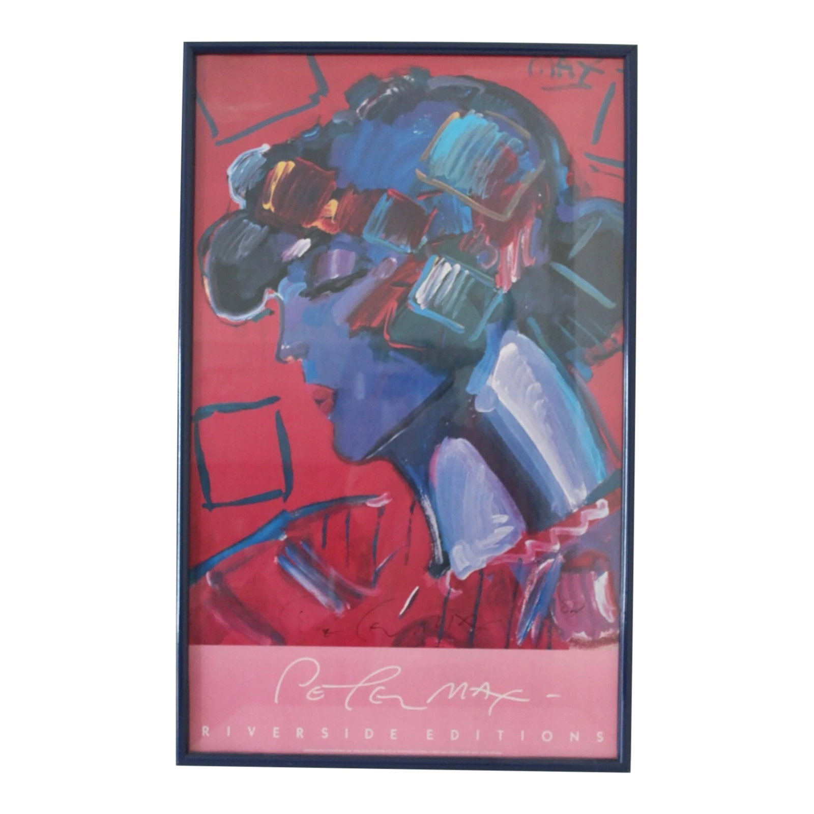 Peter Max Framed Signed Crimson Lady Poster 1987 (1 of 18)