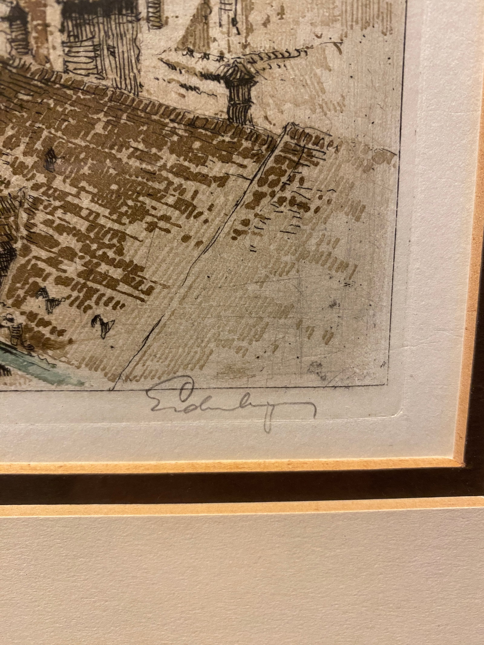 Mid 20th Century Josef Eidenberger "St. Stephen's Cathedral" Vienna, Austria Etching, Signed - 10