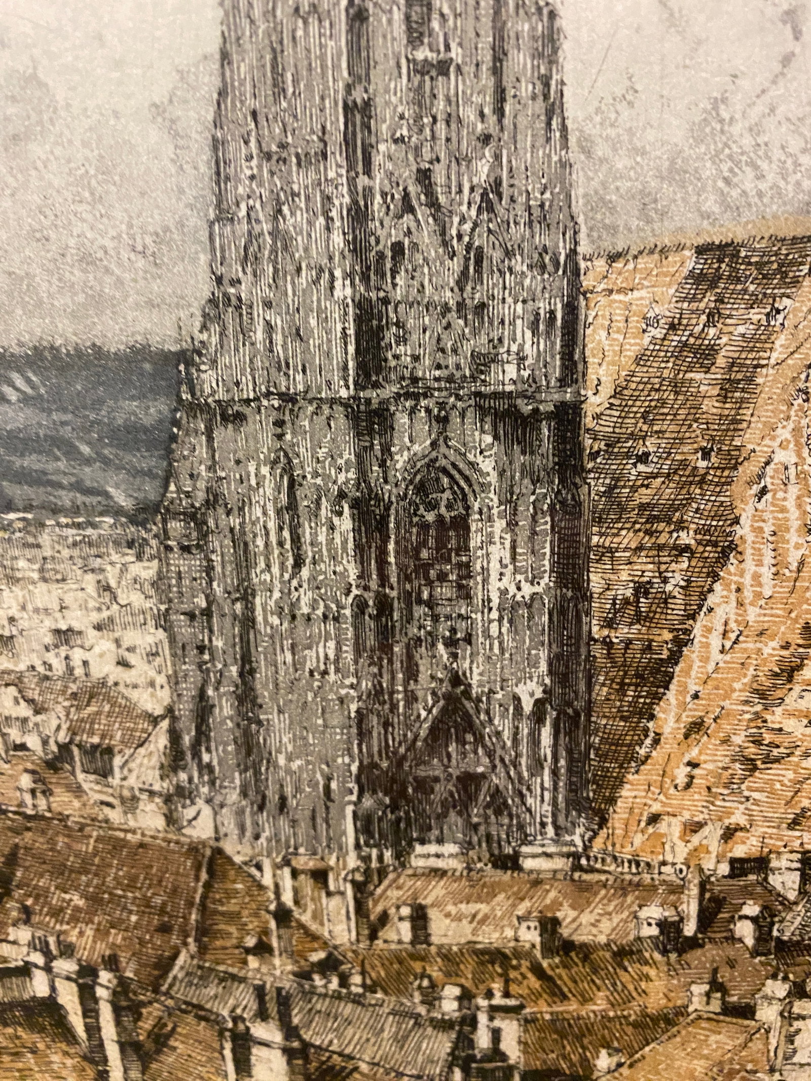 Mid 20th Century Josef Eidenberger "St. Stephen's Cathedral" Vienna, Austria Etching, Signed - 6