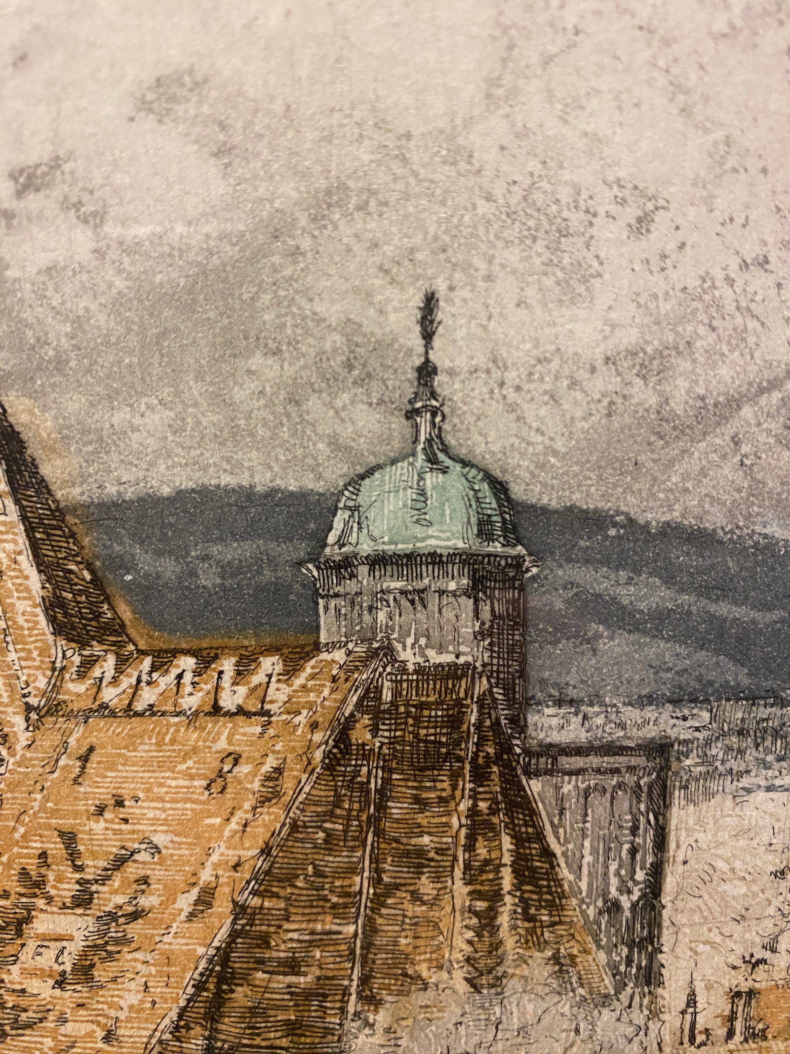Mid 20th Century Josef Eidenberger "St. Stephen's Cathedral" Vienna, Austria Etching, Signed - 8
