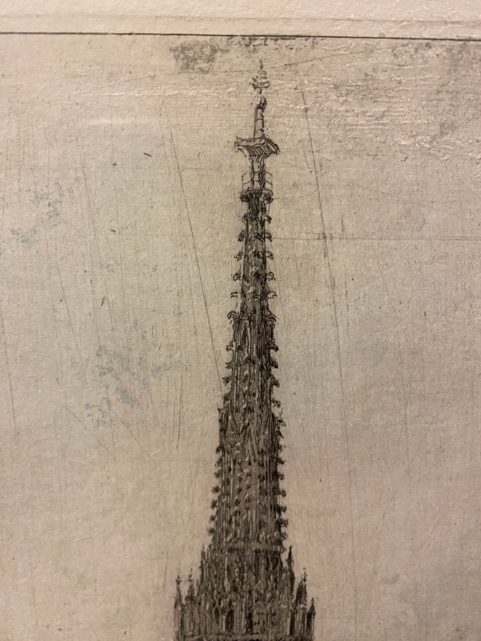Mid 20th Century Josef Eidenberger "St. Stephen's Cathedral" Vienna, Austria Etching, Signed - 9