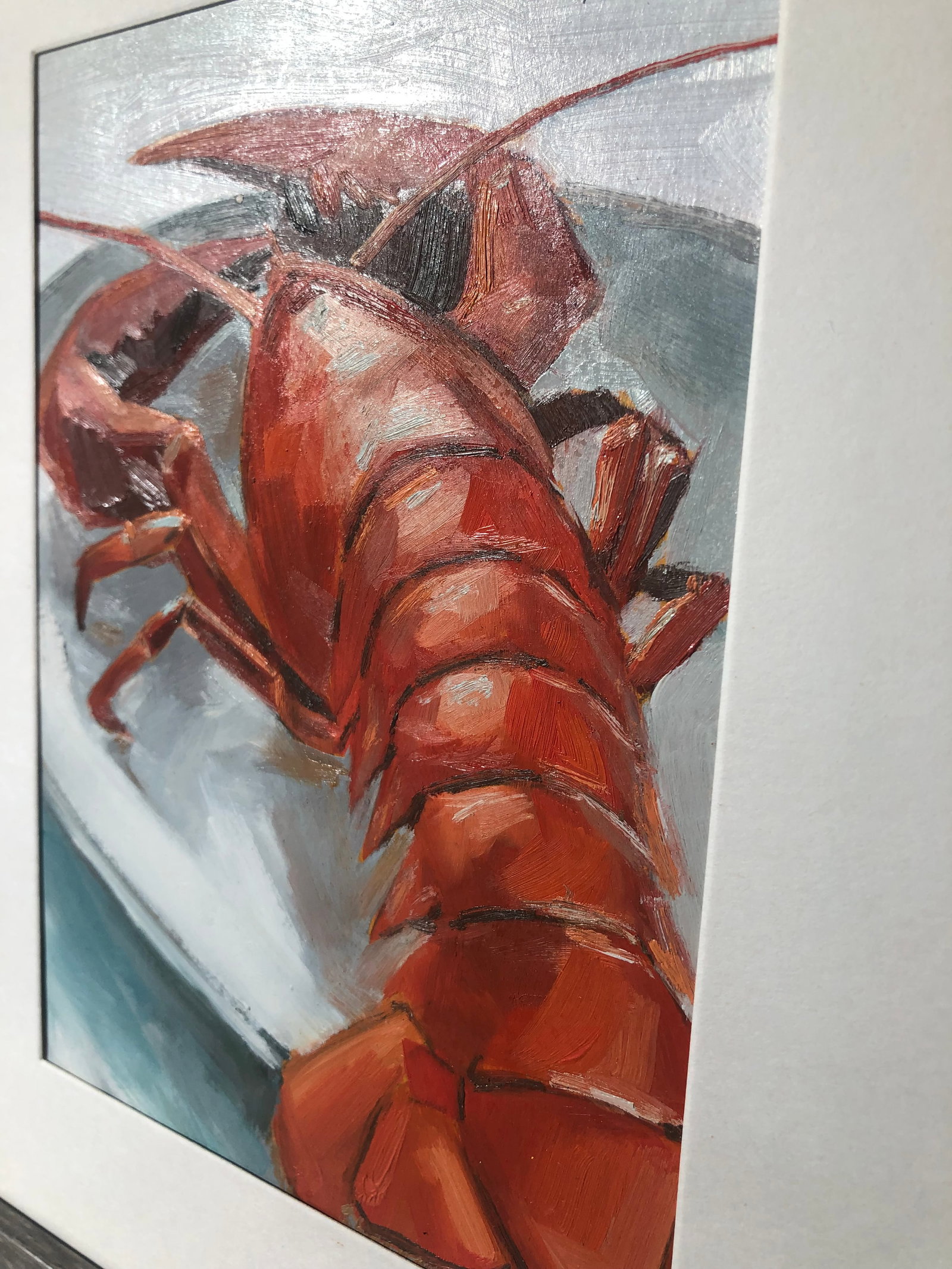 Original Oil Painting Impressionist Crayfish - 10