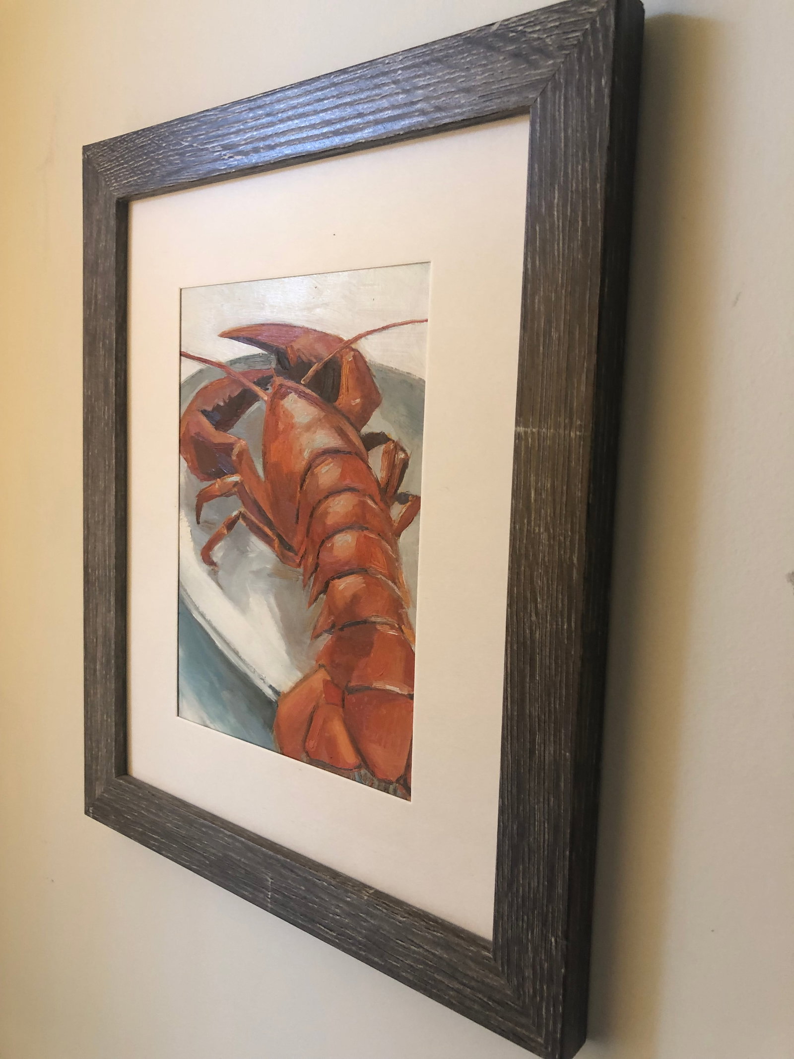 Original Oil Painting Impressionist Crayfish - 8