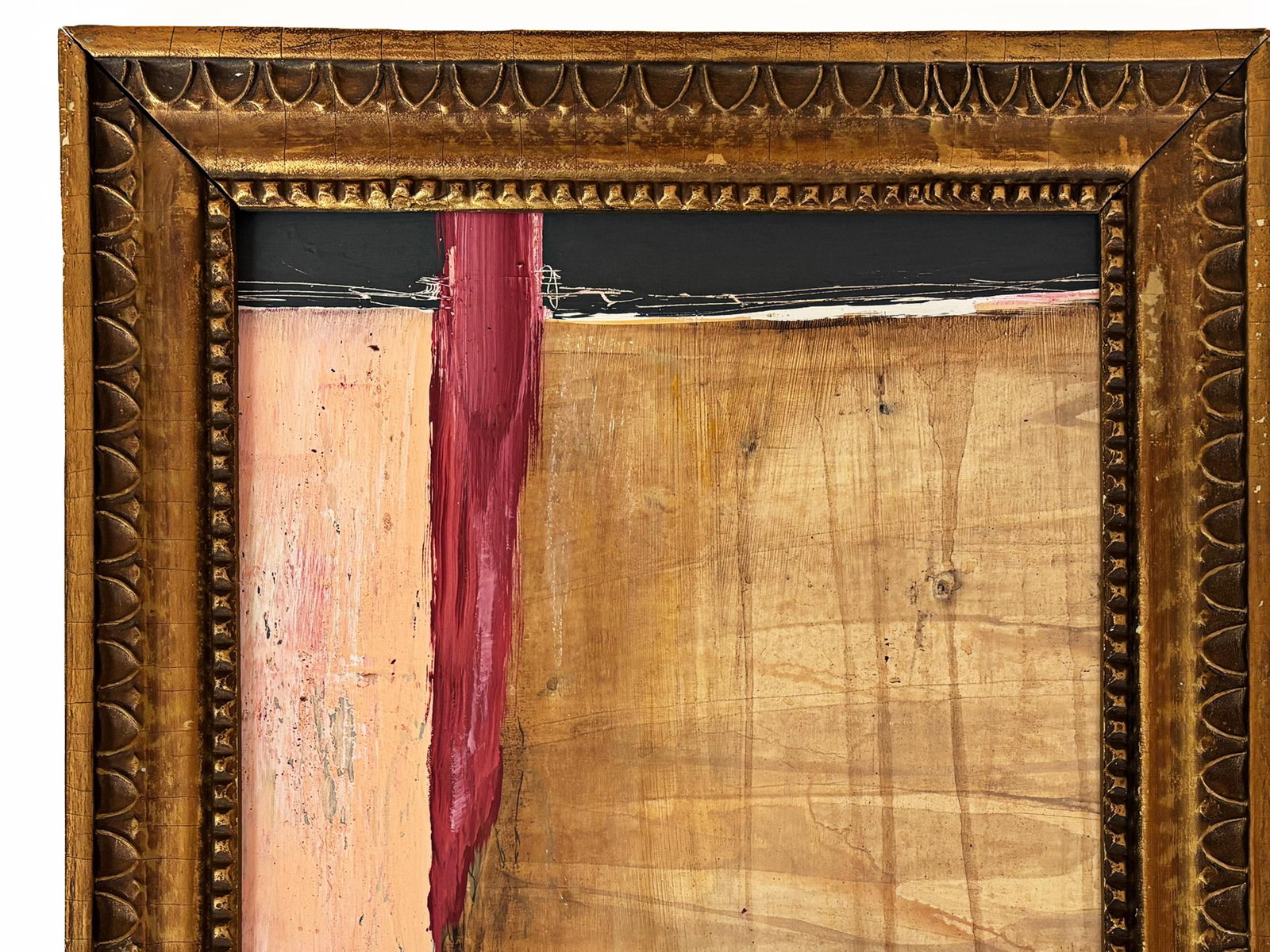 "Temperament" Abstract Art in Antique Gold Frame, Transitional Wall Art by JTS - 4