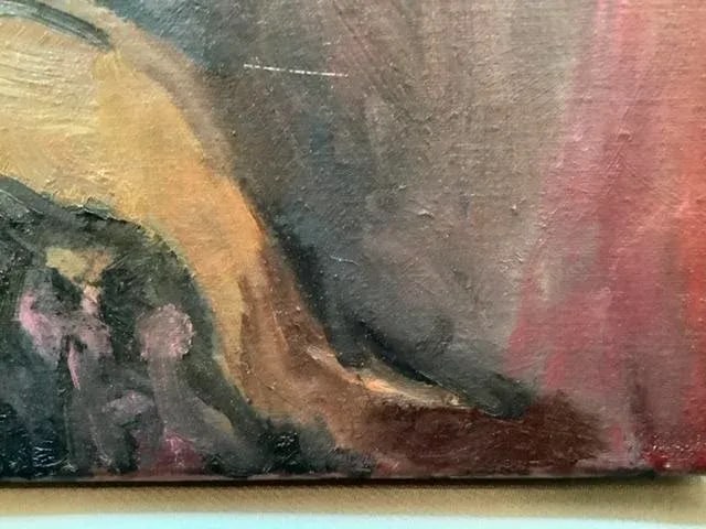 1970s Expressionist Style Portrait of a Woman Oil Painting - 2