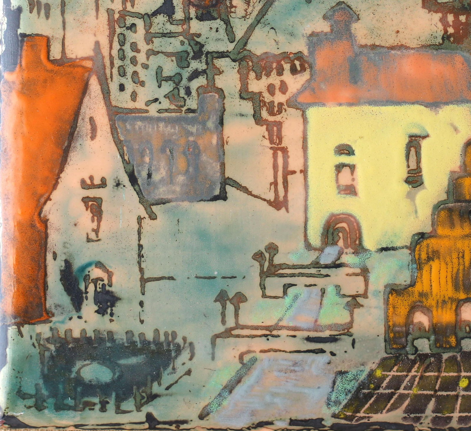 MCM Vintage Pat Peat O'Neil - Georgetown, Washington Dc- Enamel on Metal - Torpedo Factory - 6