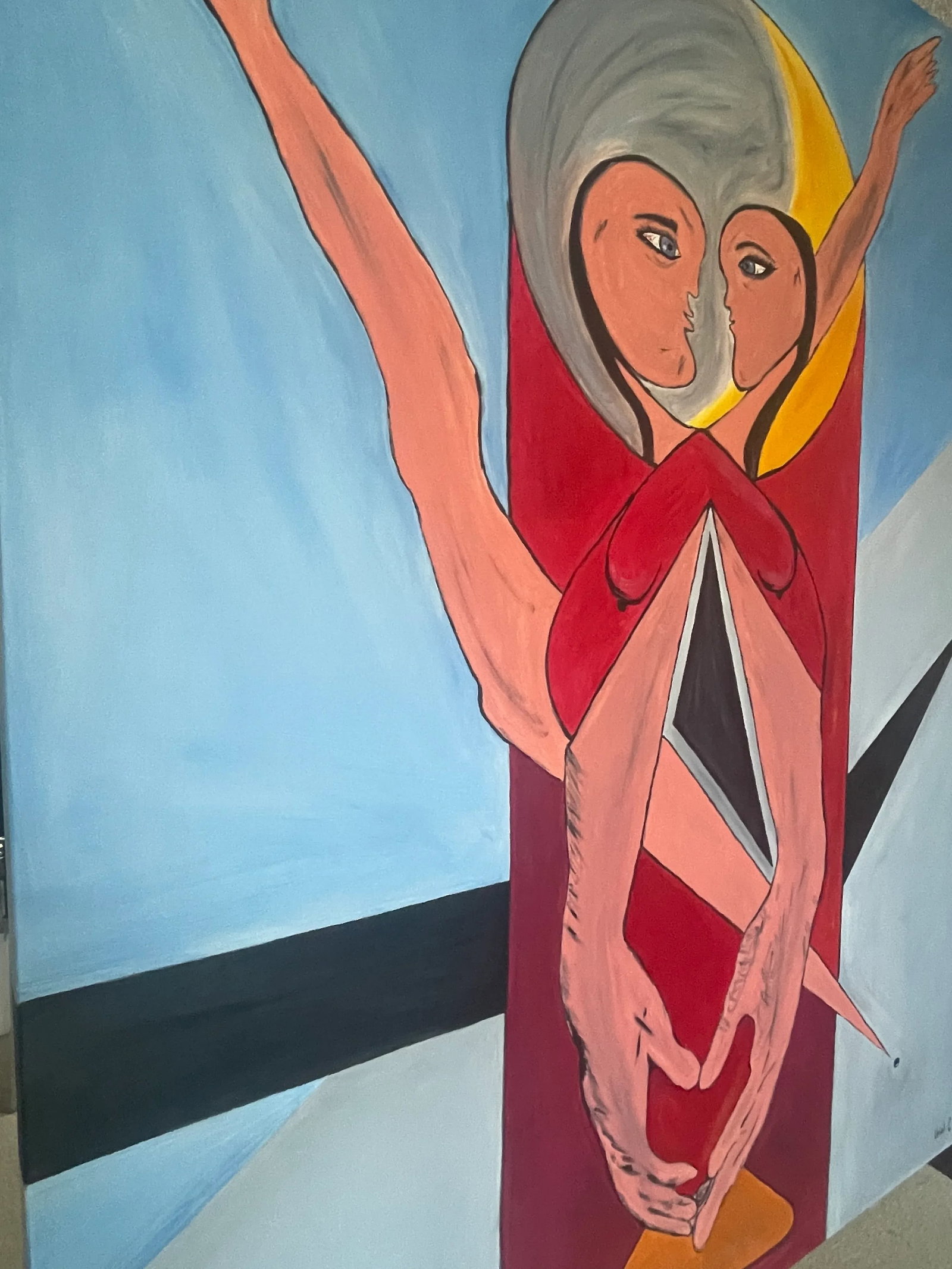 "Union" Contemporary Surrealist Modern Figurative Oil Painting by Uriel Carbajal - 2