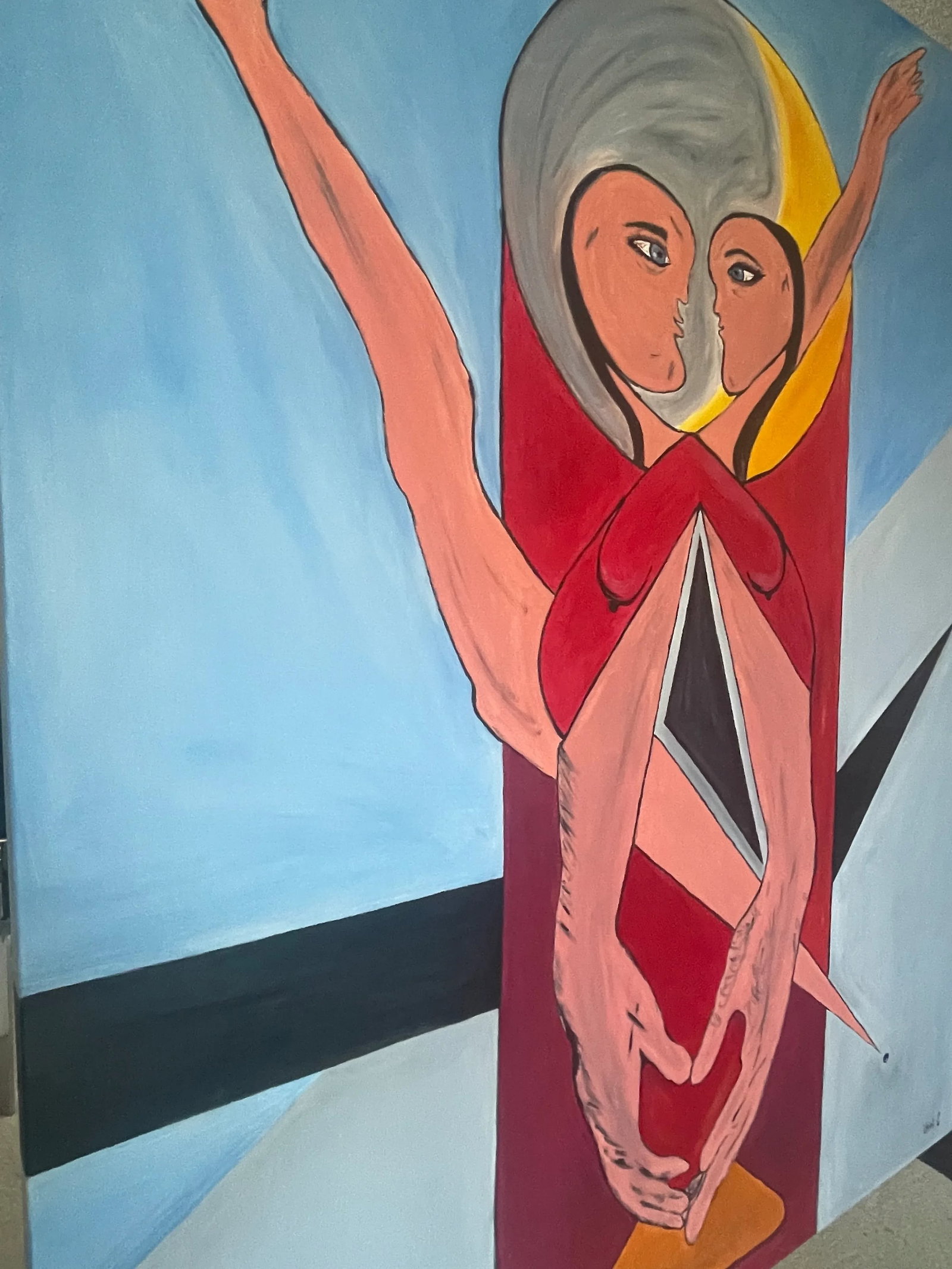 "Union" Contemporary Surrealist Modern Figurative Oil Painting by Uriel Carbajal - 3