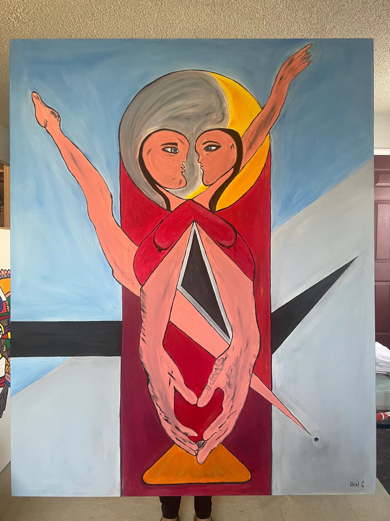"Union" Contemporary Surrealist Modern Figurative Oil Painting by Uriel Carbajal - 5