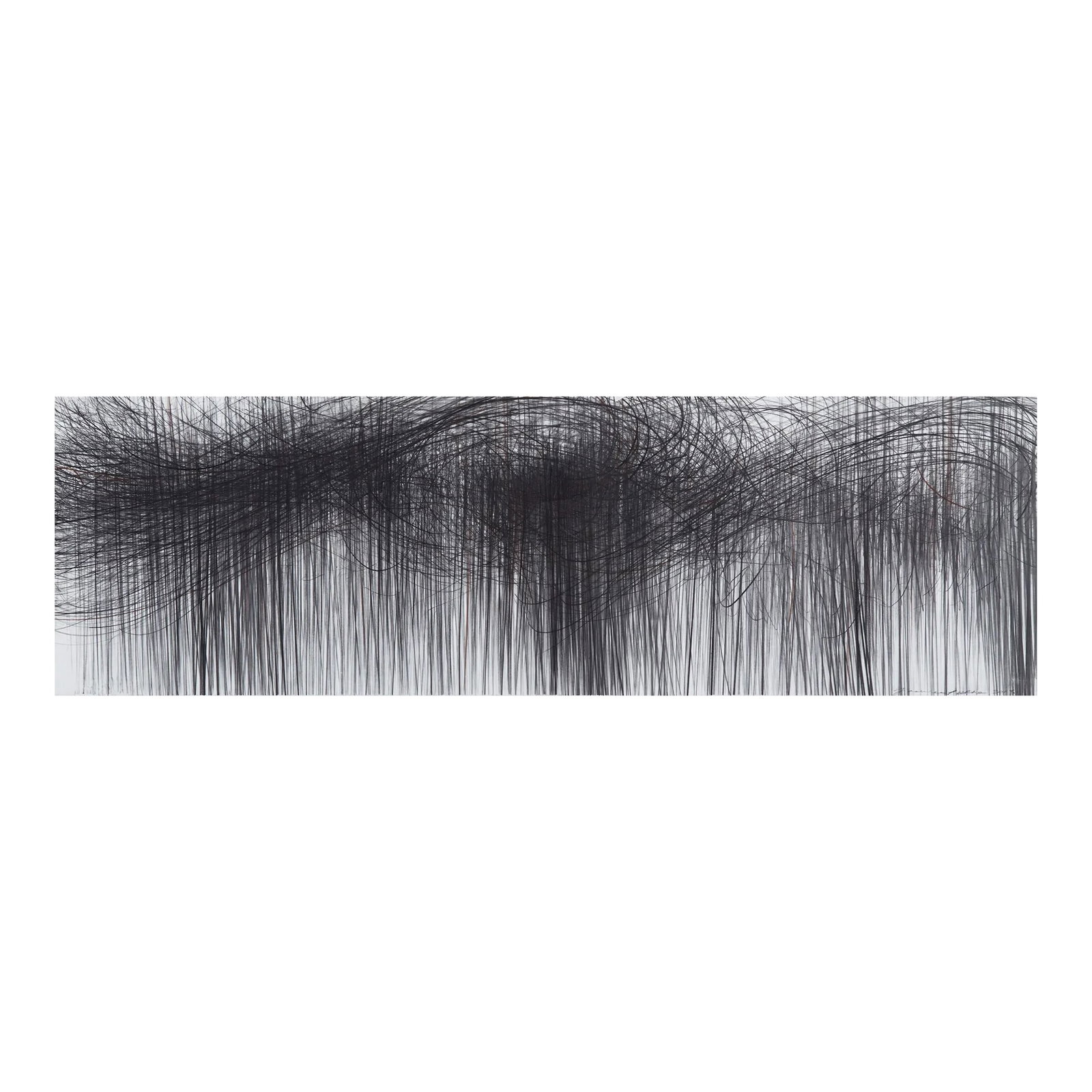 Contemporary Abstract Graphite and Color Pencil on Mylar Drawing "Storm Series Horizontal 82" by Jaa: Graphite and color pencil on Mylar Edition: Unique, Unframed. So many different storms, so hard to capture.Beginning in the wake of hurricanes Irene and Sandy, this artwork was made by tightly