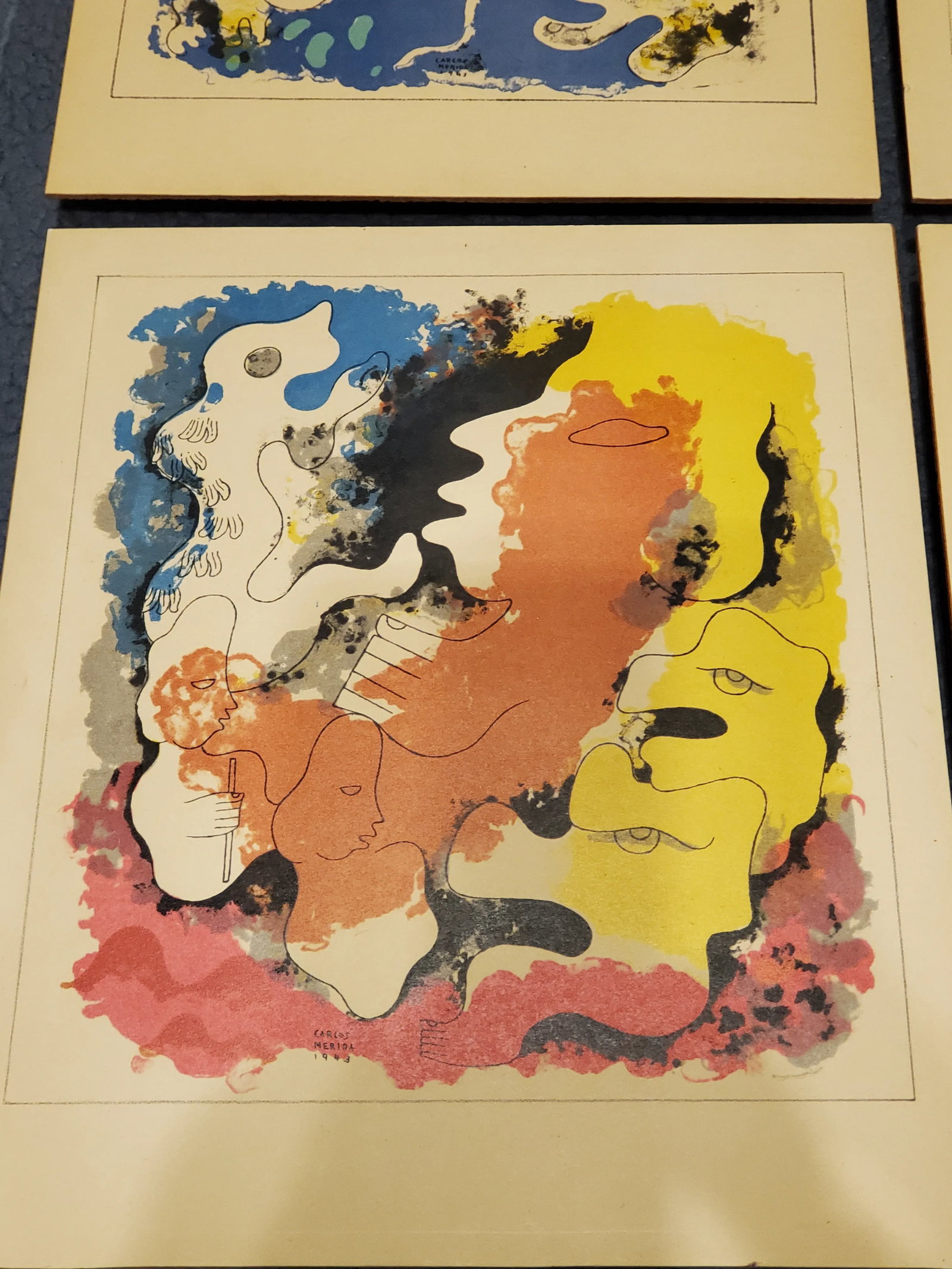 1960s Mid Century Abstract Expressionist Lithographs by Carlos Merida - Set of 10 - 10