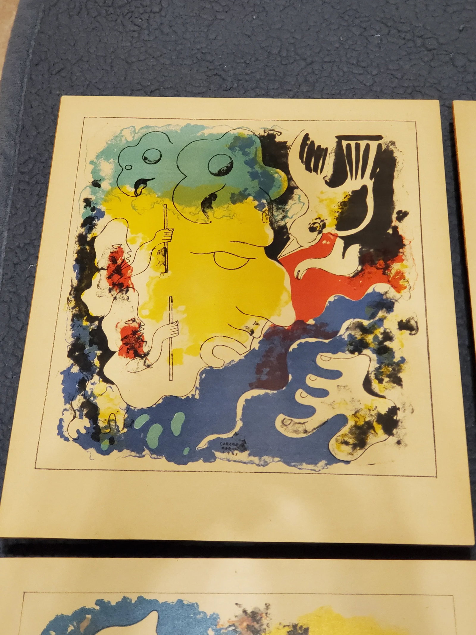 1960s Mid Century Abstract Expressionist Lithographs by Carlos Merida - Set of 10 - 2