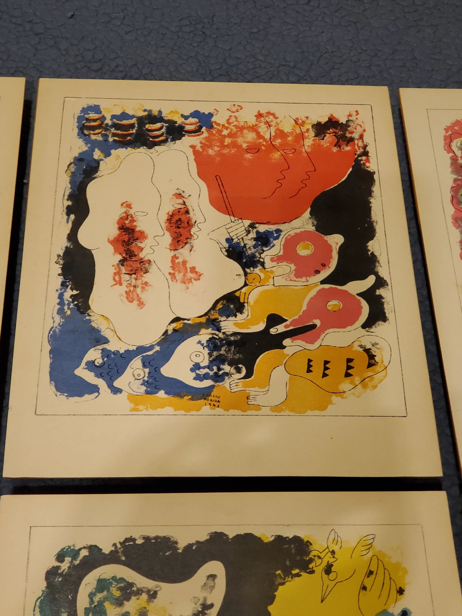 1960s Mid Century Abstract Expressionist Lithographs by Carlos Merida - Set of 10 - 3