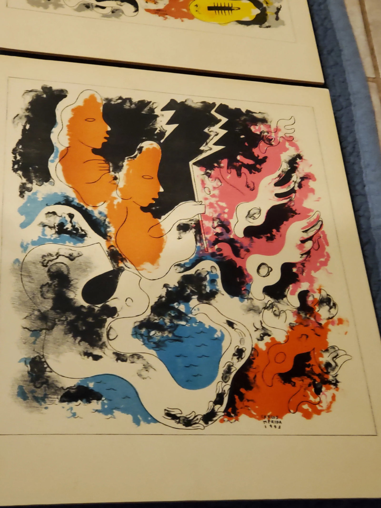 1960s Mid Century Abstract Expressionist Lithographs by Carlos Merida - Set of 10 - 6