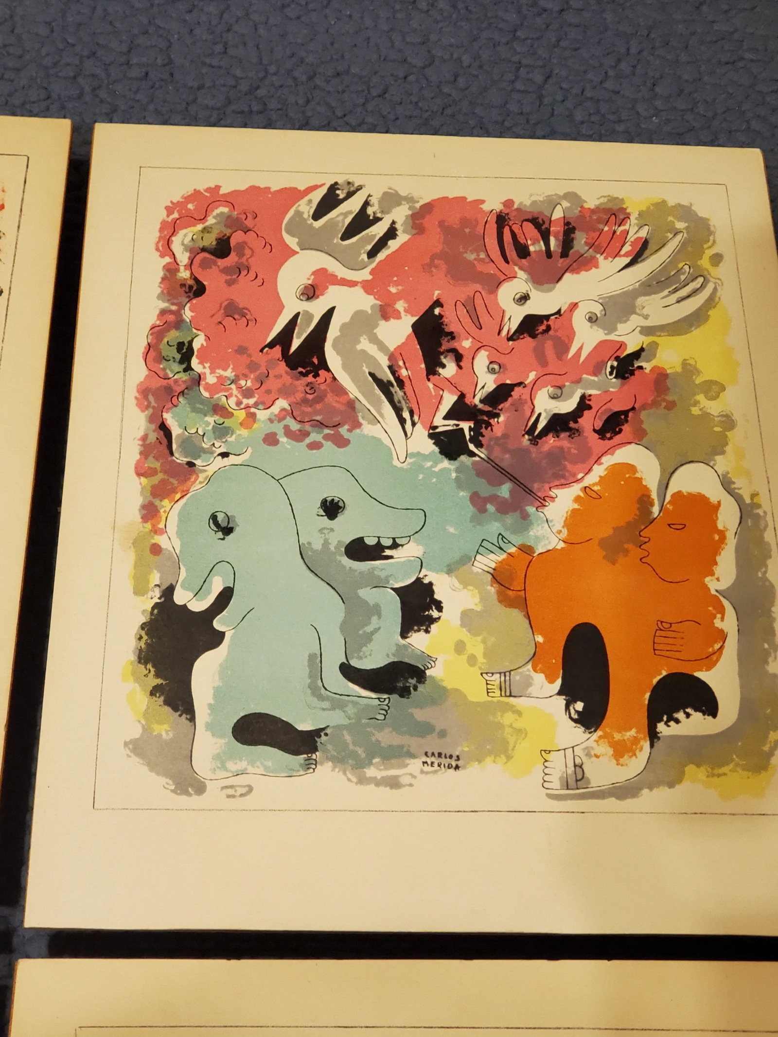 1960s Mid Century Abstract Expressionist Lithographs by Carlos Merida - Set of 10 - 7