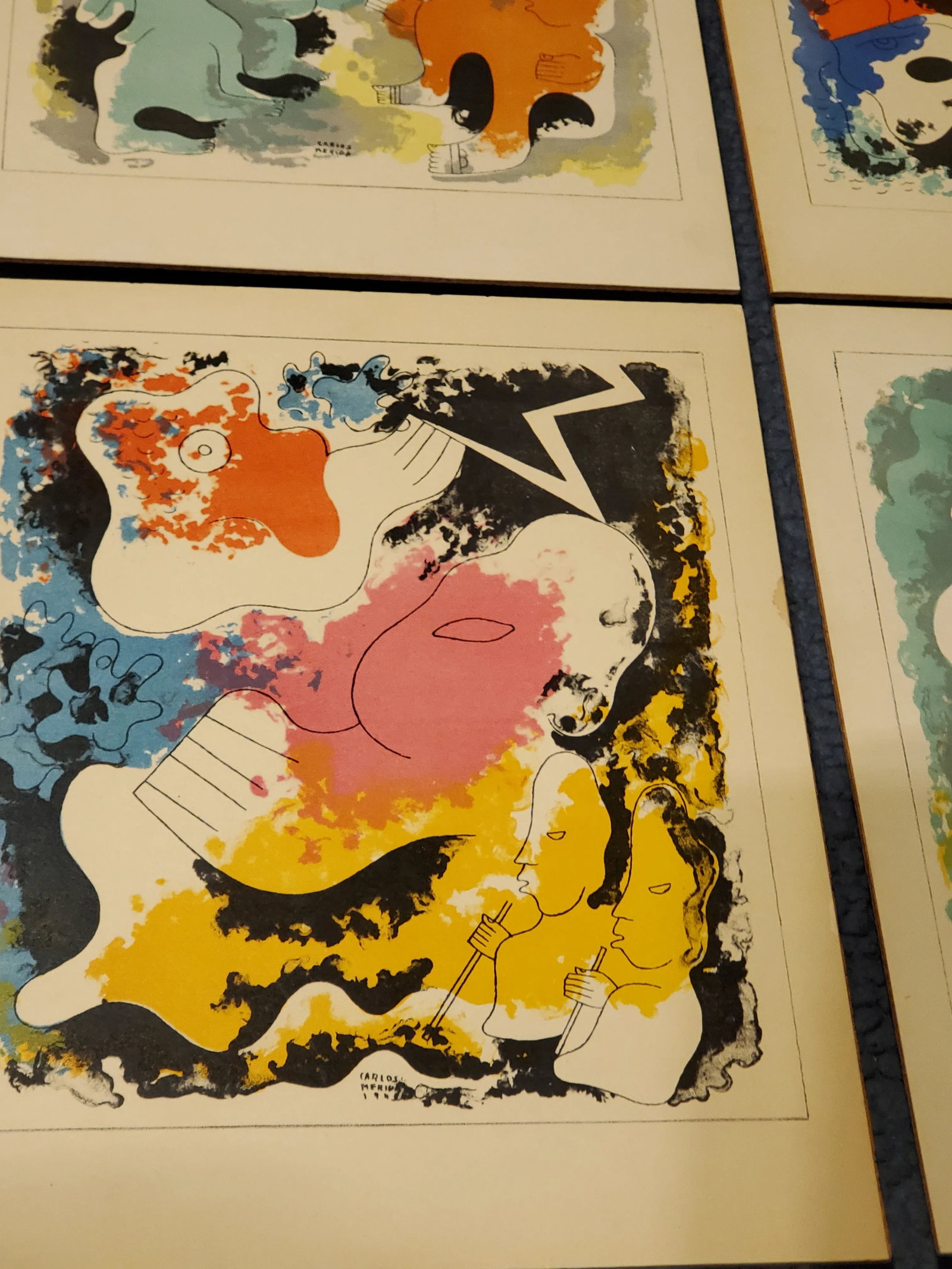 1960s Mid Century Abstract Expressionist Lithographs by Carlos Merida - Set of 10 - 8