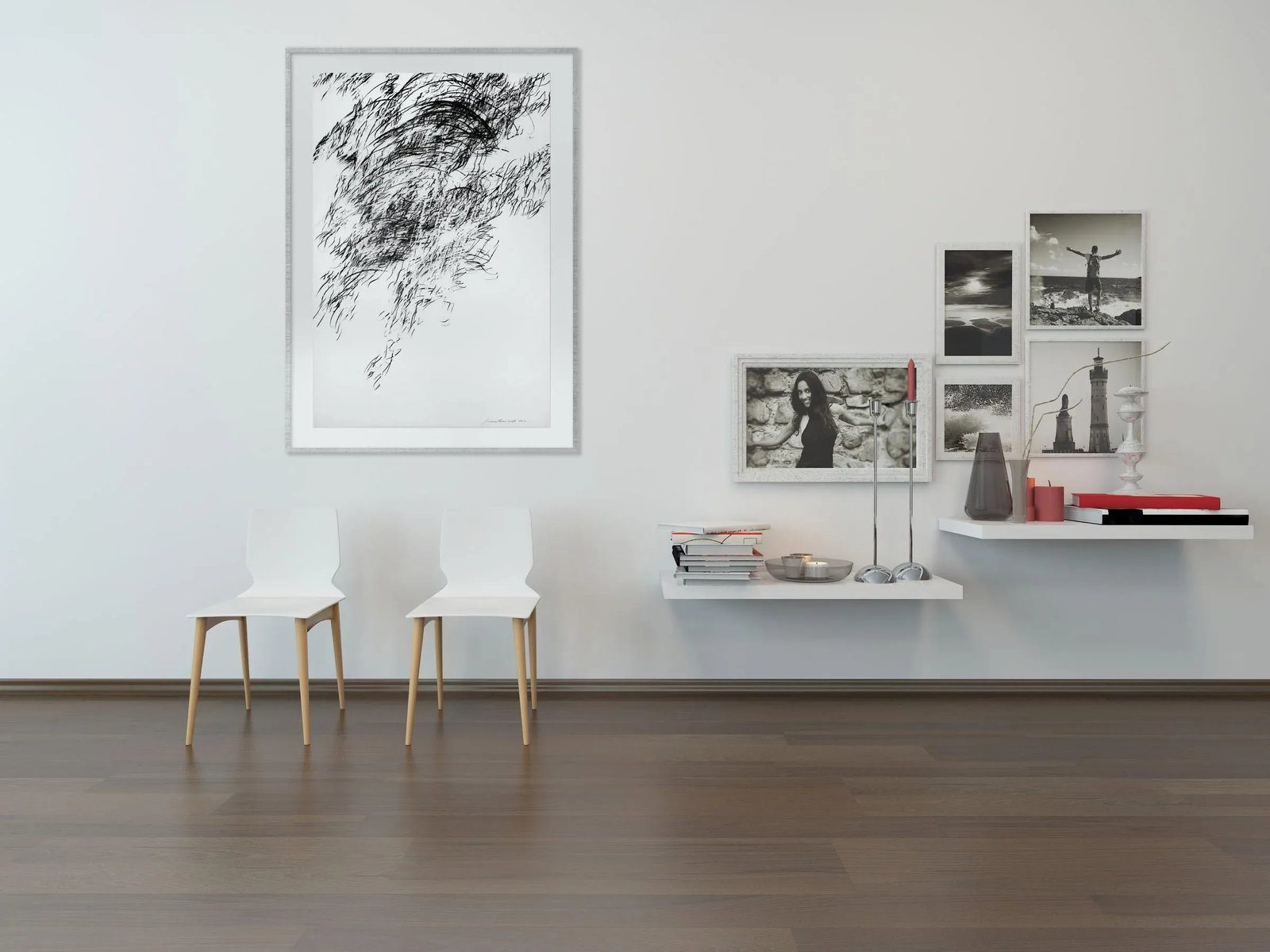 Contemporary Abstract Pigment Pencil on Mylar Drawing "Tipping Point #7" by Jaanika Peerna - 2