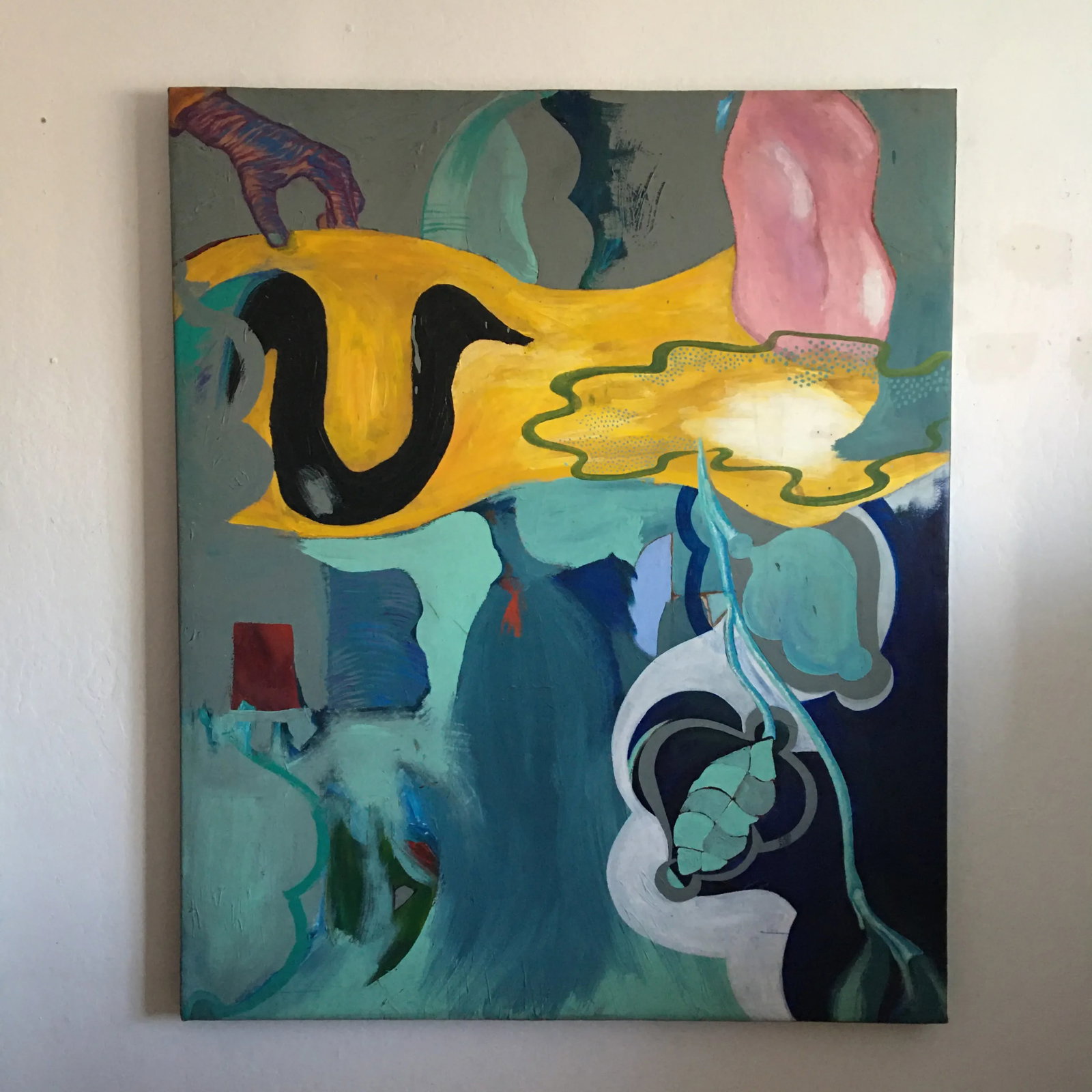 Mid 20th Century Abstract Expressionist Oil Painting - 3