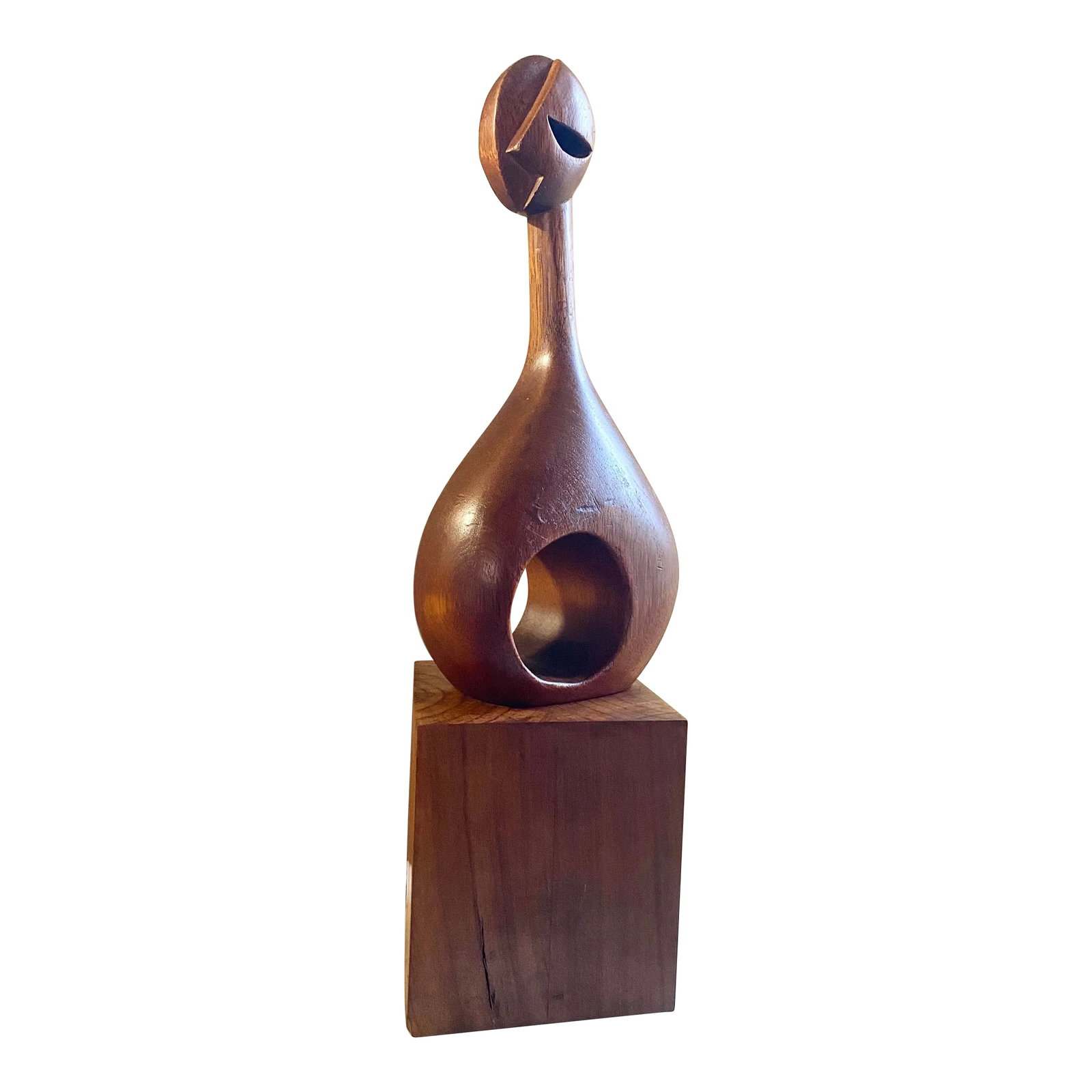 Cubist Sculpture Attributed to Waclaw Popowski (1955) After Pablo Picasso & Fernand Leger: Cubist sculpture on solid hardwood pedestal, signed "Popowski 1955" to base. Piece has been attributed to Waclaw Popowski (b. 1909), Poland. Waclaw Popowski was a Polish Postwar & Contemporary artist 
