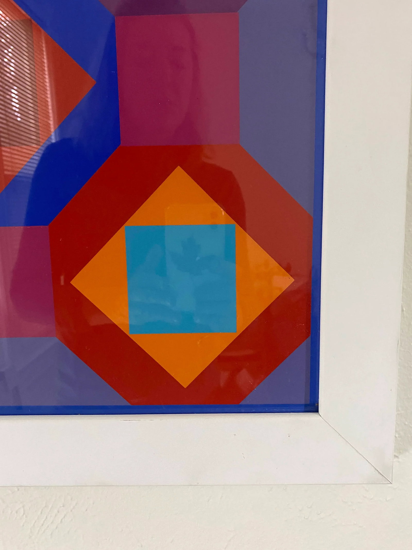 Original Victor Vasarely "Oc-Ta" Op Art Screenprint, Framed - 10