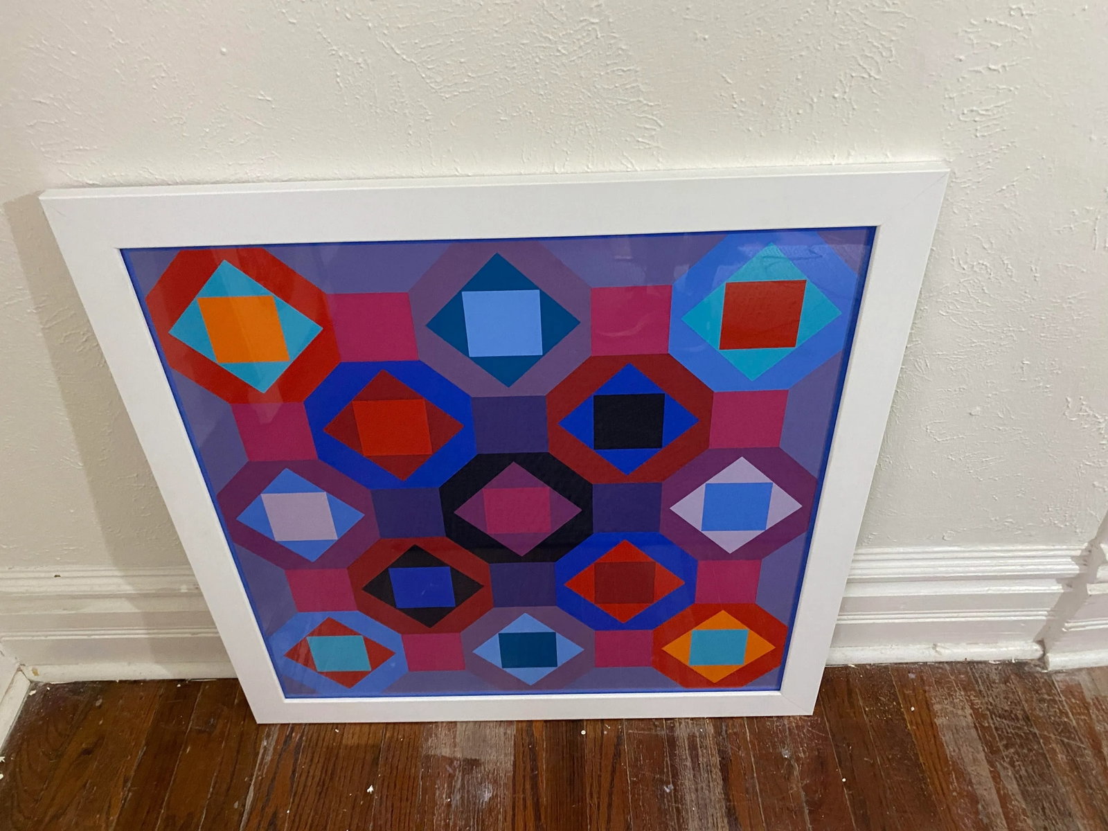 Original Victor Vasarely "Oc-Ta" Op Art Screenprint, Framed - 11