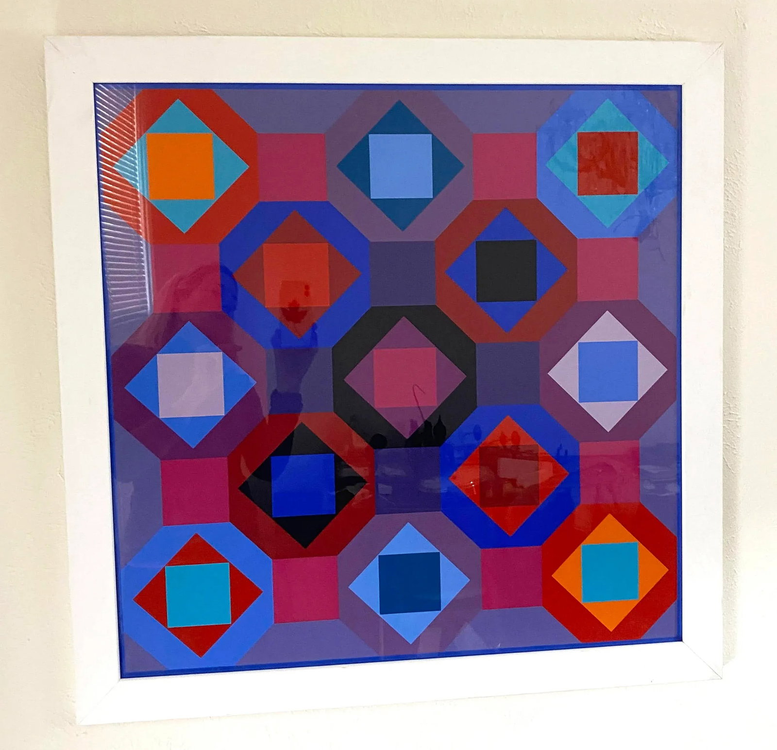 Original Victor Vasarely "Oc-Ta" Op Art Screenprint, Framed - 5