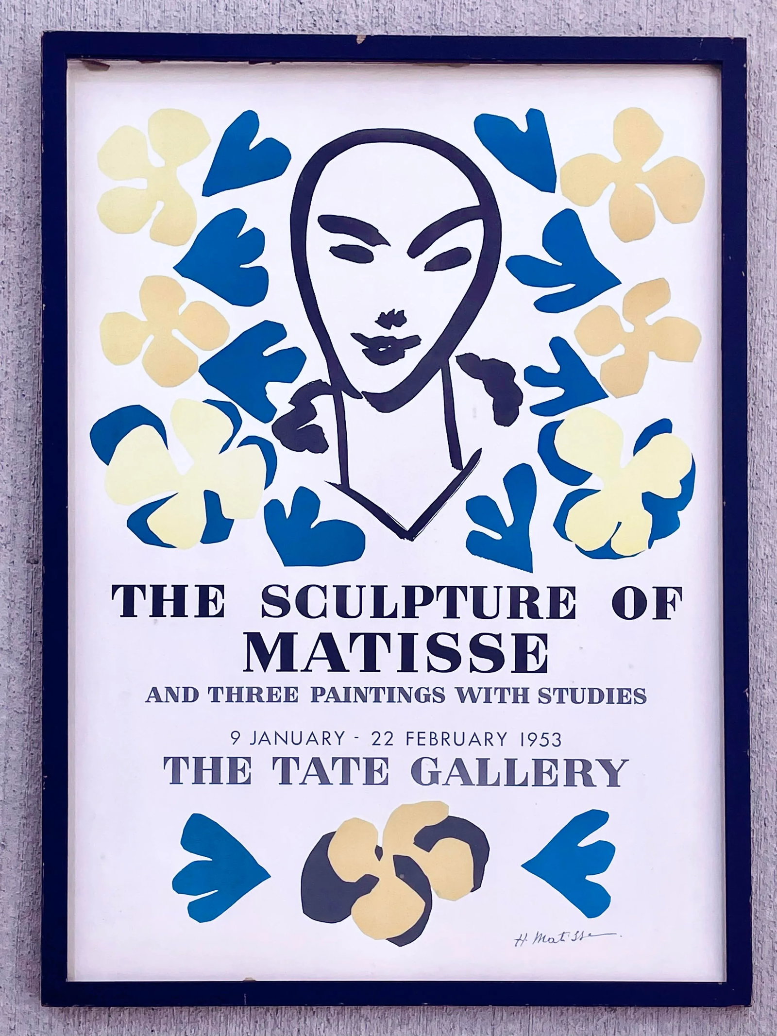 1950s Matisse Tate Gallery Exhibition Poster, Framed - 5