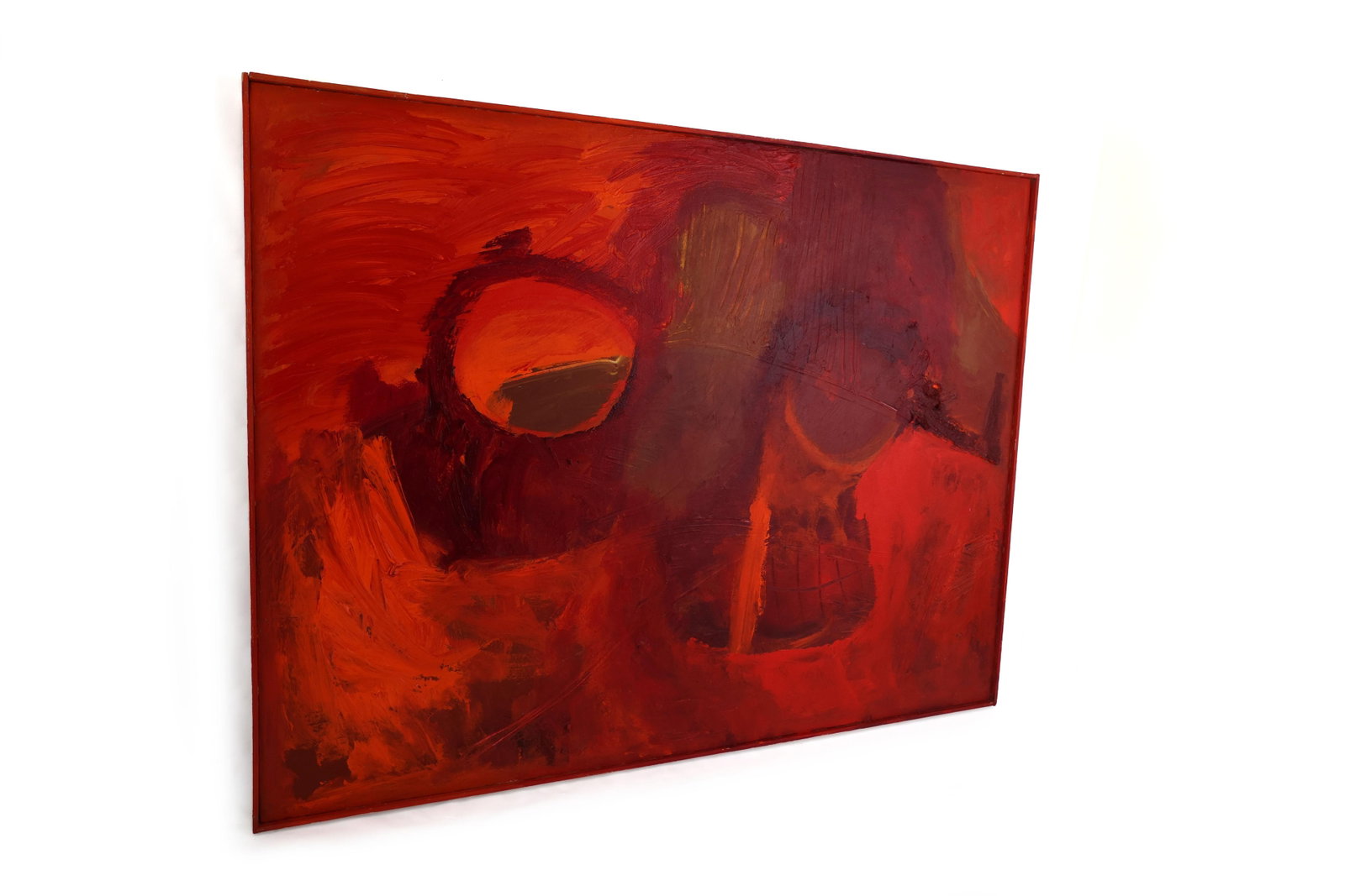 Original Mid Century Modern "Mars Rising" Painting by Artist Virginia Cohn Parkum - 2