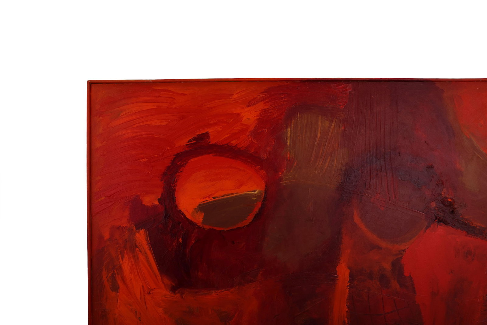 Original Mid Century Modern "Mars Rising" Painting by Artist Virginia Cohn Parkum - 4