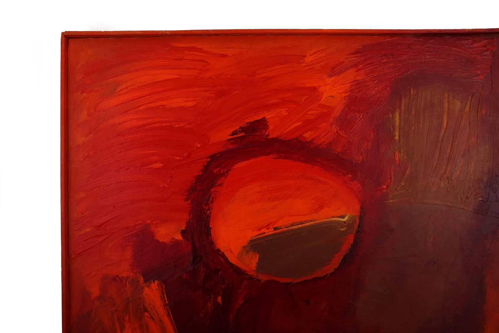 Original Mid Century Modern "Mars Rising" Painting by Artist Virginia Cohn Parkum - 5