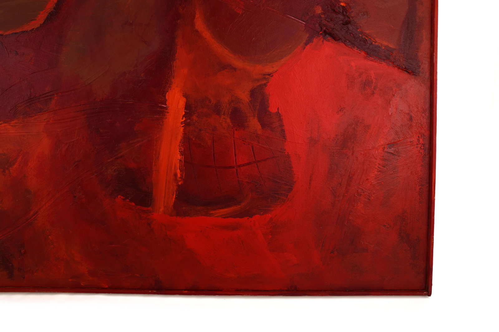 Original Mid Century Modern "Mars Rising" Painting by Artist Virginia Cohn Parkum - 6