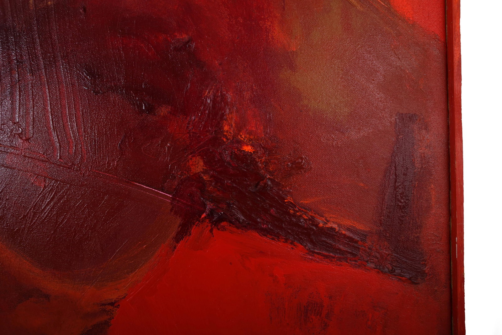 Original Mid Century Modern "Mars Rising" Painting by Artist Virginia Cohn Parkum - 7
