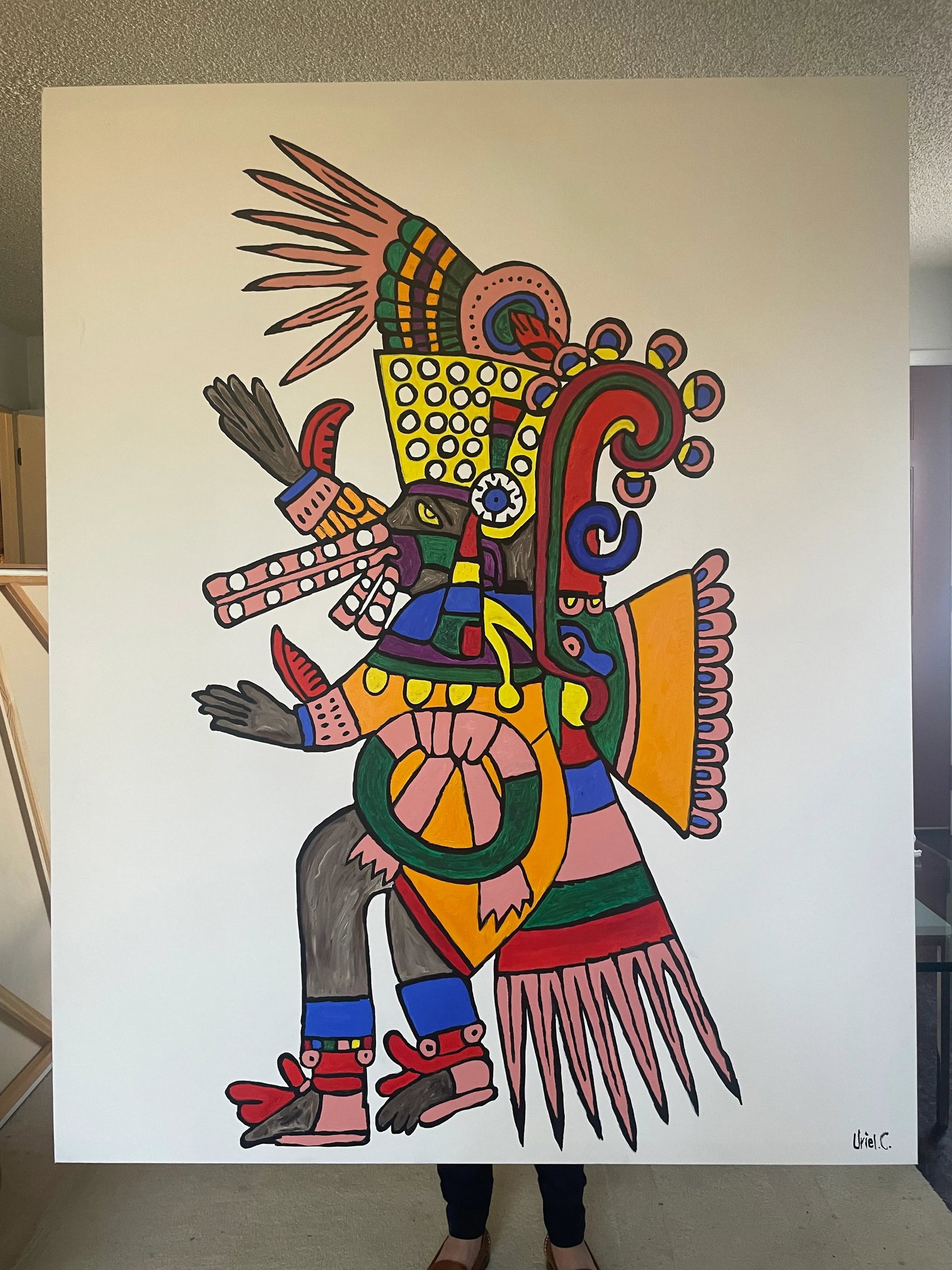 "Quetzalcoatl #2" Contemporary Mexican Figurative Oil Painting - 6