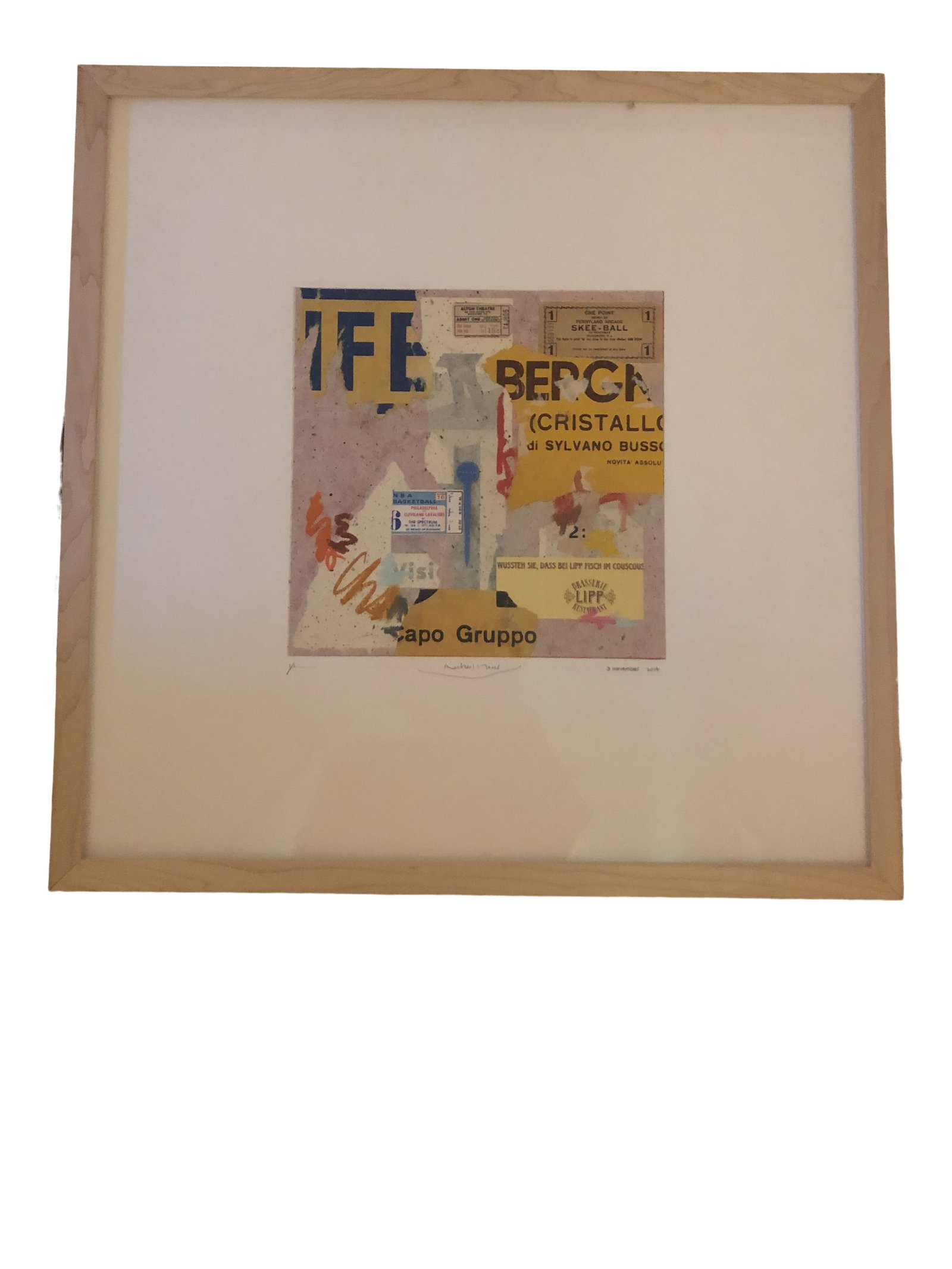 Contemporary Abstract Collage by Richard Meier, Framed (1 of 5)