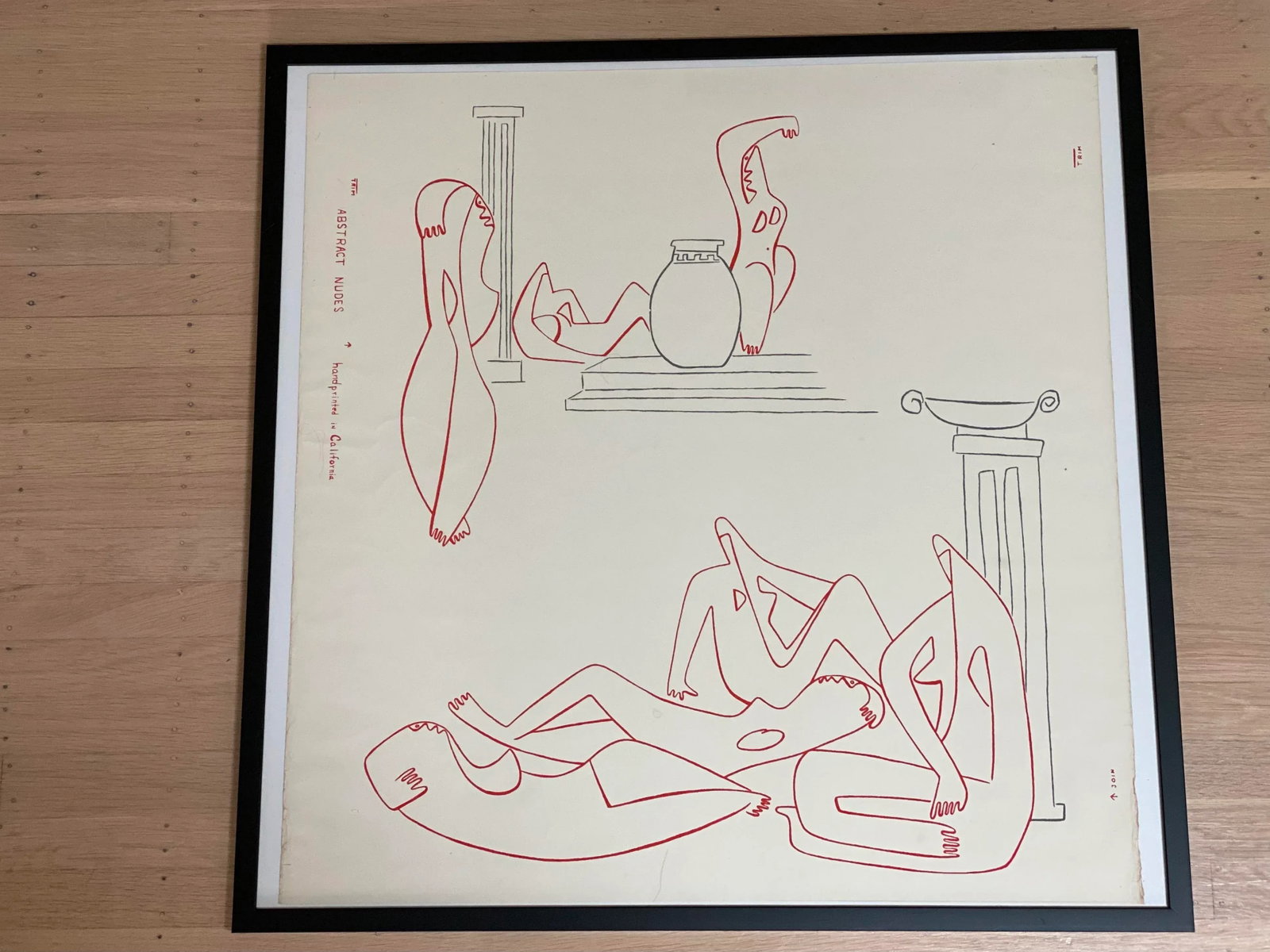 1950s Modernist Abstract Figurative Print, Framed - 11