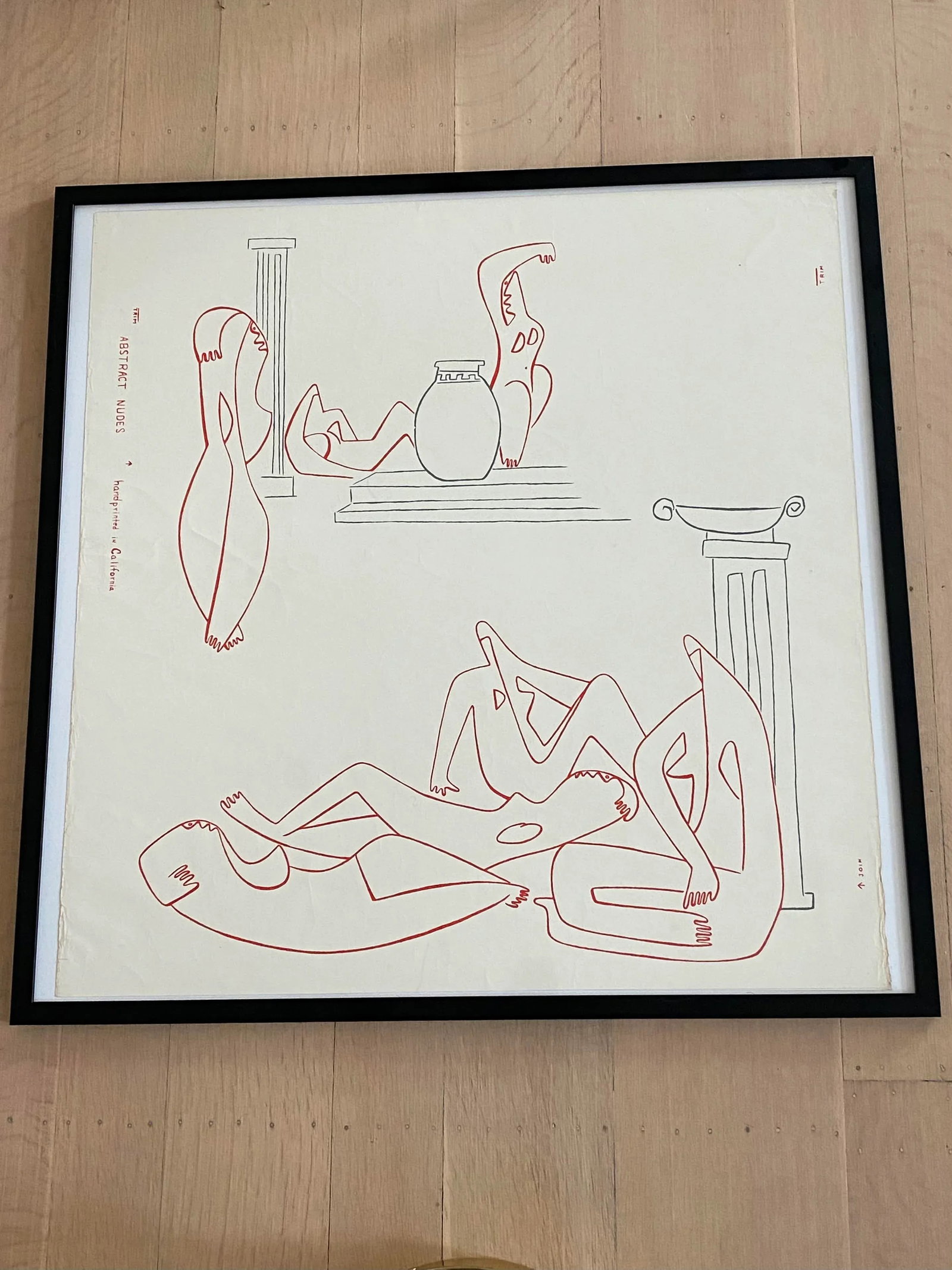 1950s Modernist Abstract Figurative Print, Framed - 13