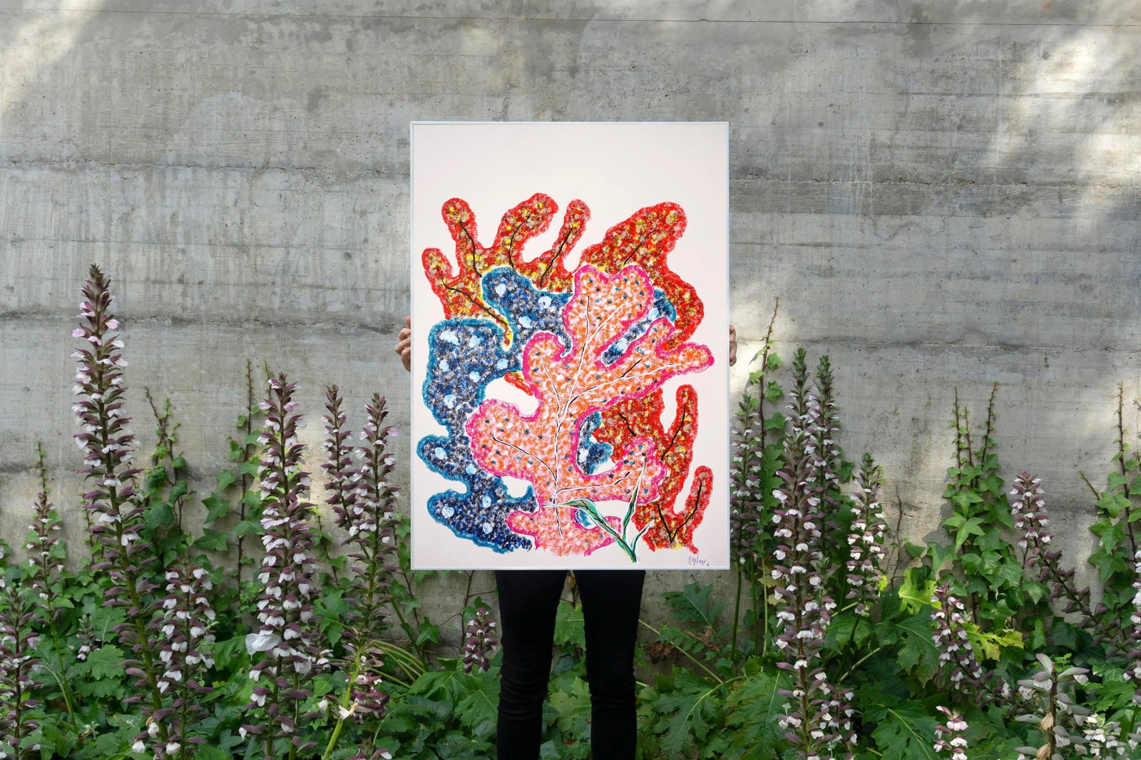 2025, Illustration Style Marine, Organic Corals, Fractal Sea Sponges, Gouache Crayon on Watercolor P - 2