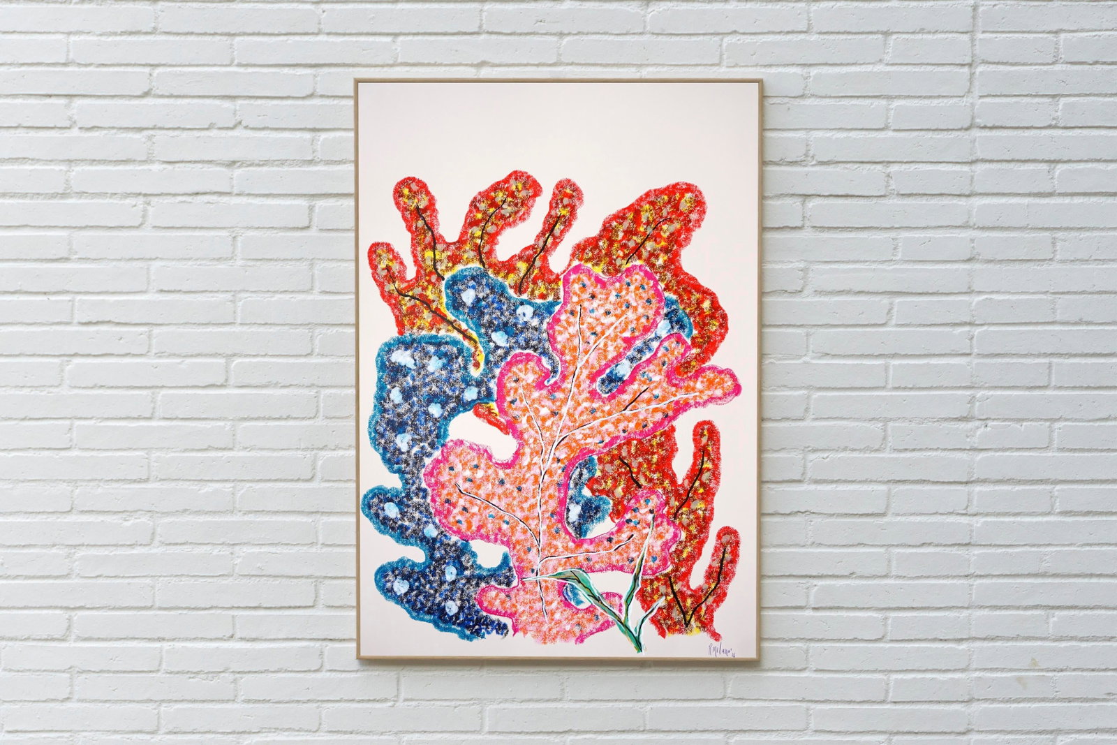 2025, Illustration Style Marine, Organic Corals, Fractal Sea Sponges, Gouache Crayon on Watercolor P - 6