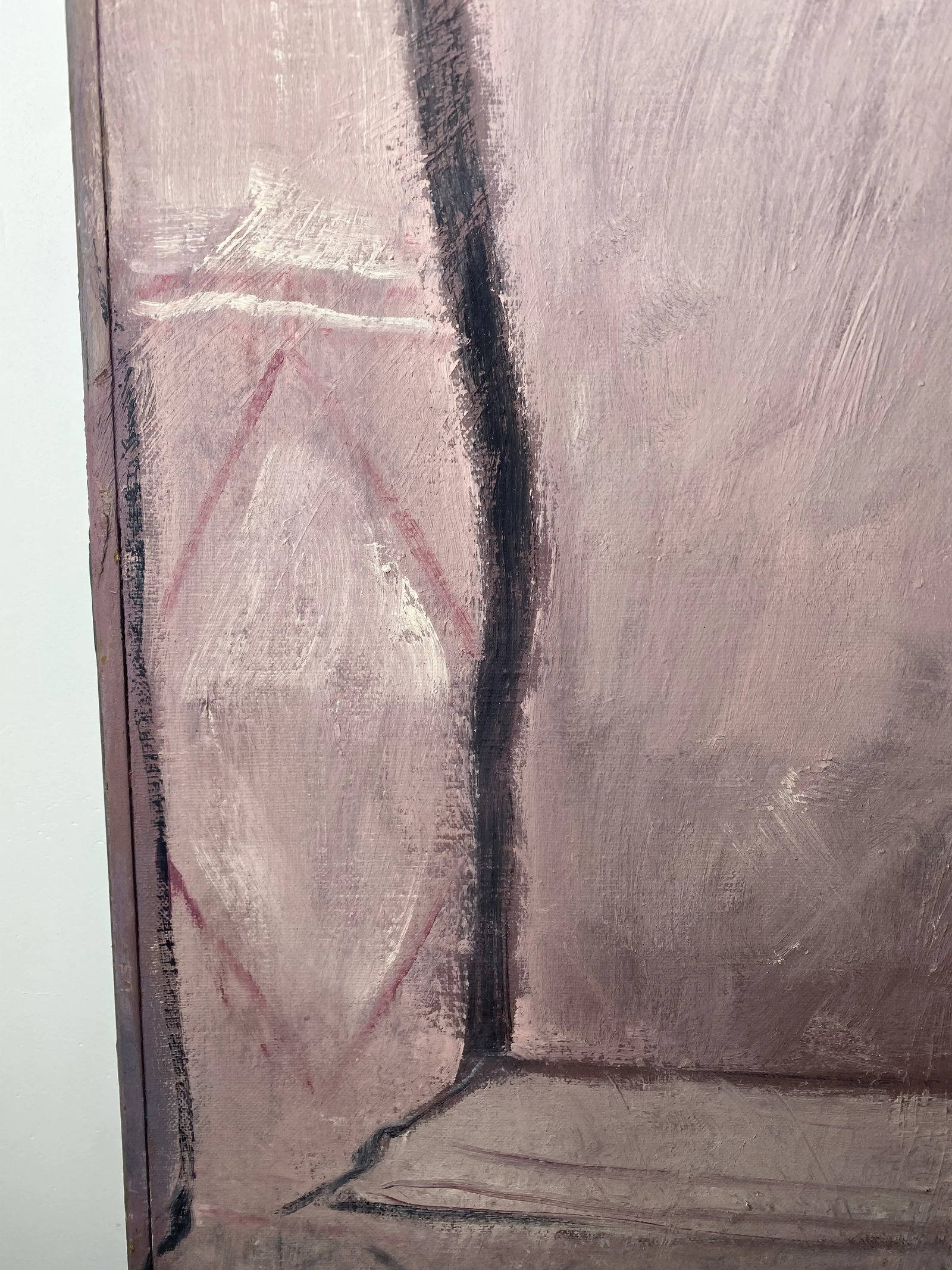 1980s Abstract Face Original Oil Painting by Dorothy Preston, Framed - 7