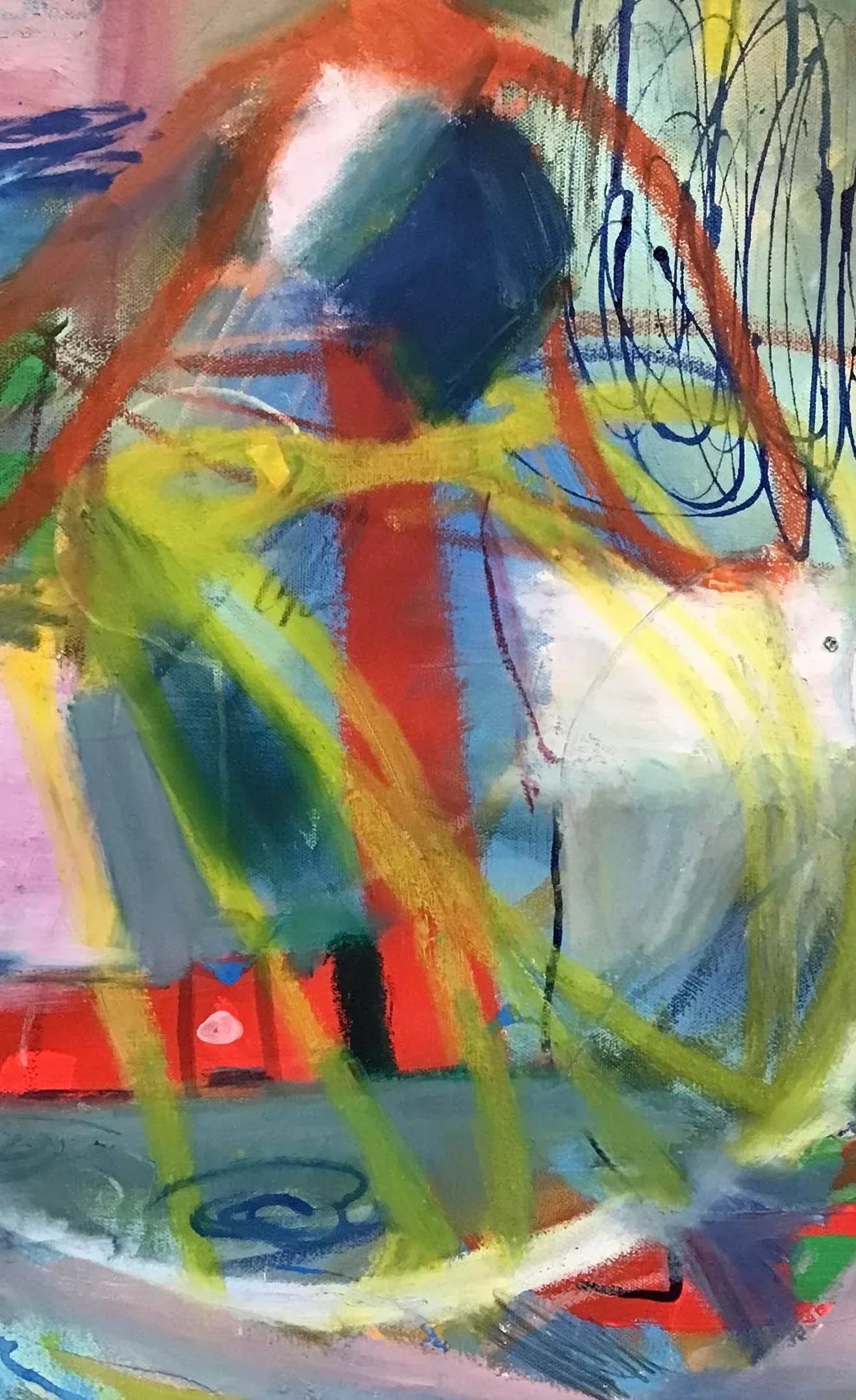 "MM120321" Contemporary Abstract Expressionist Mixed-Media Painting on Stretched Canvas - 2
