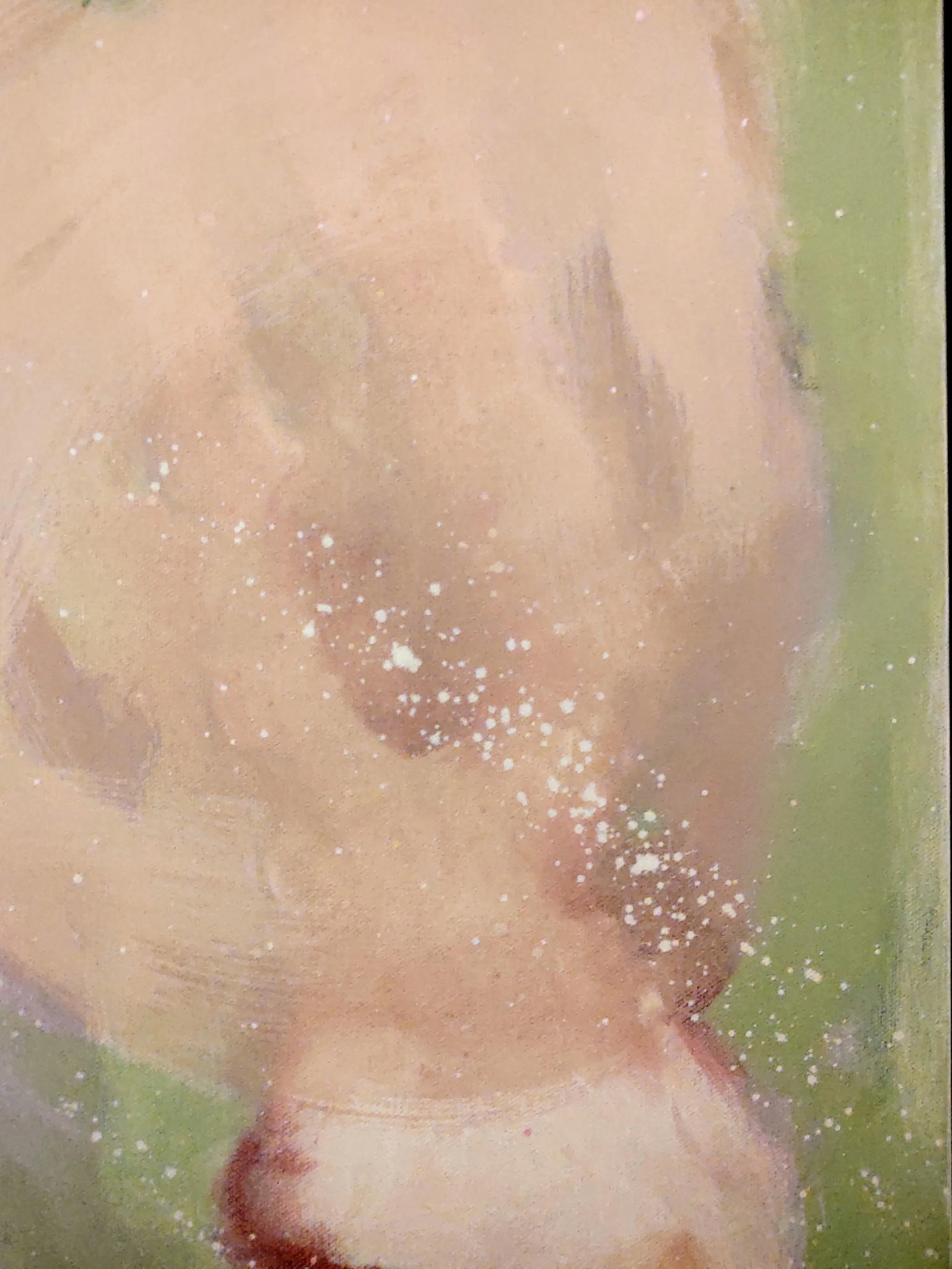 "Conception" Contemporary Abstract Figurative Acrylic Diptych Painting, Framed - Set of 2 - 4