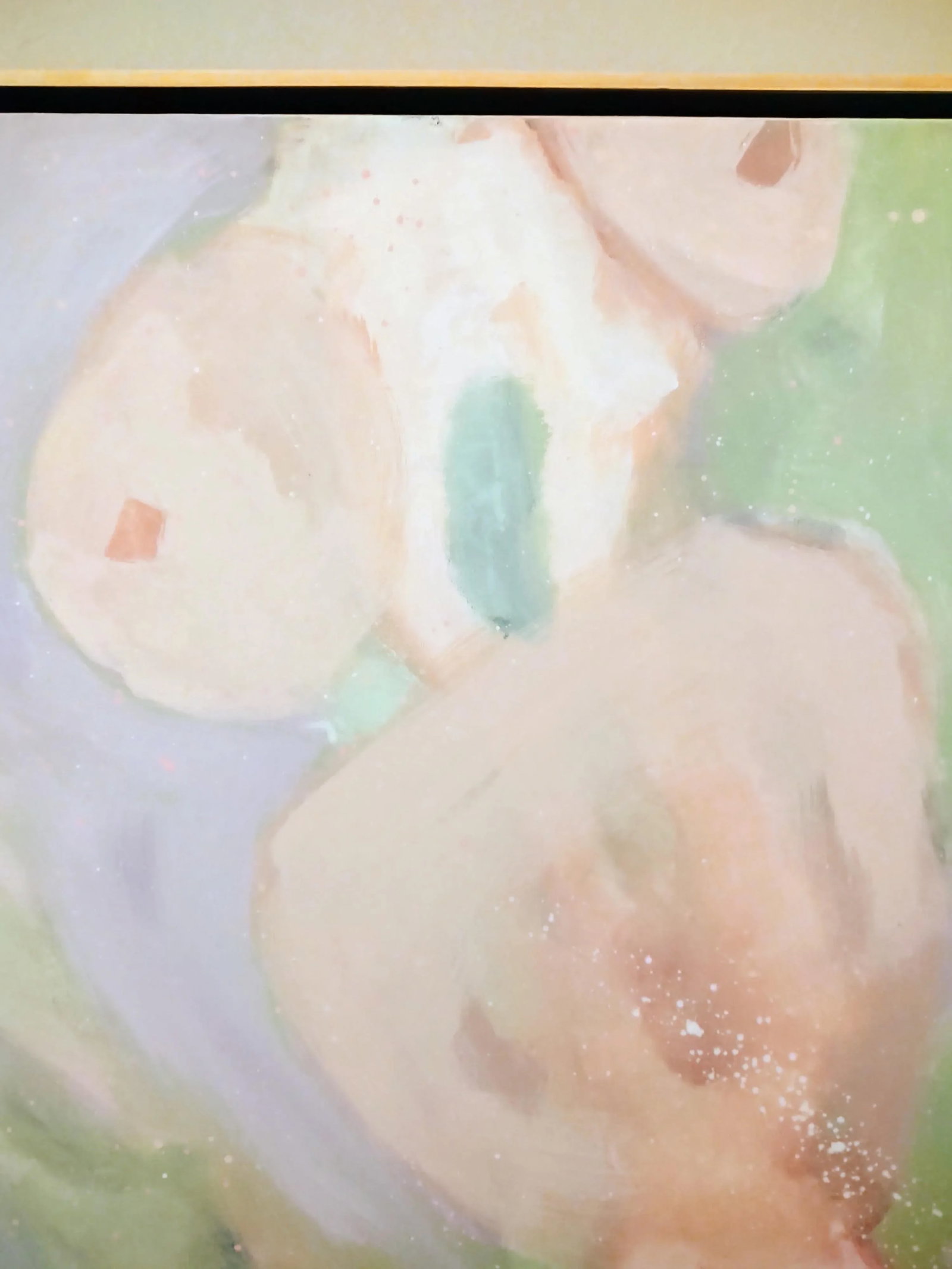 "Conception" Contemporary Abstract Figurative Acrylic Diptych Painting, Framed - Set of 2 - 8