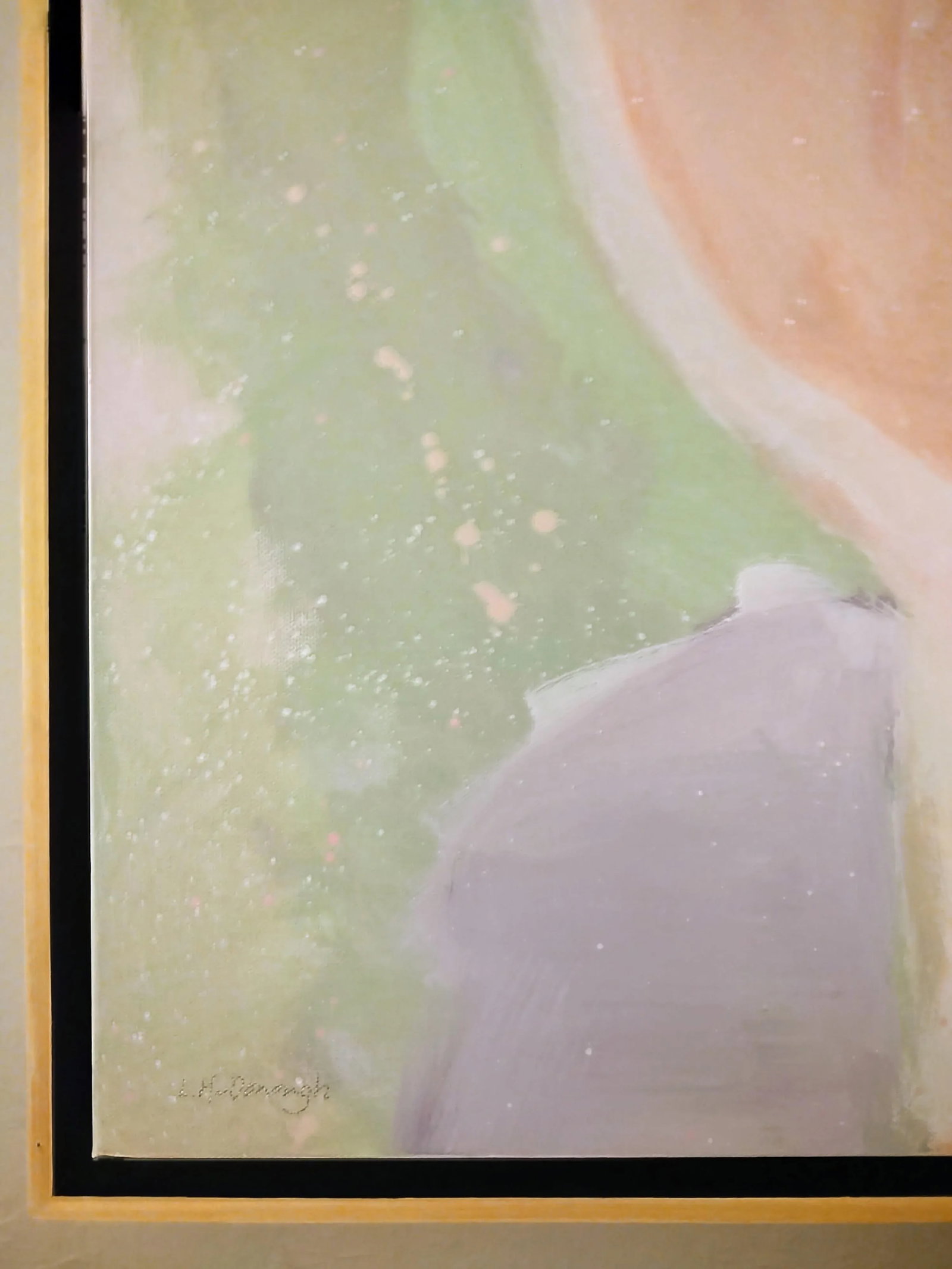 "Conception" Contemporary Abstract Figurative Acrylic Diptych Painting, Framed - Set of 2 - 9