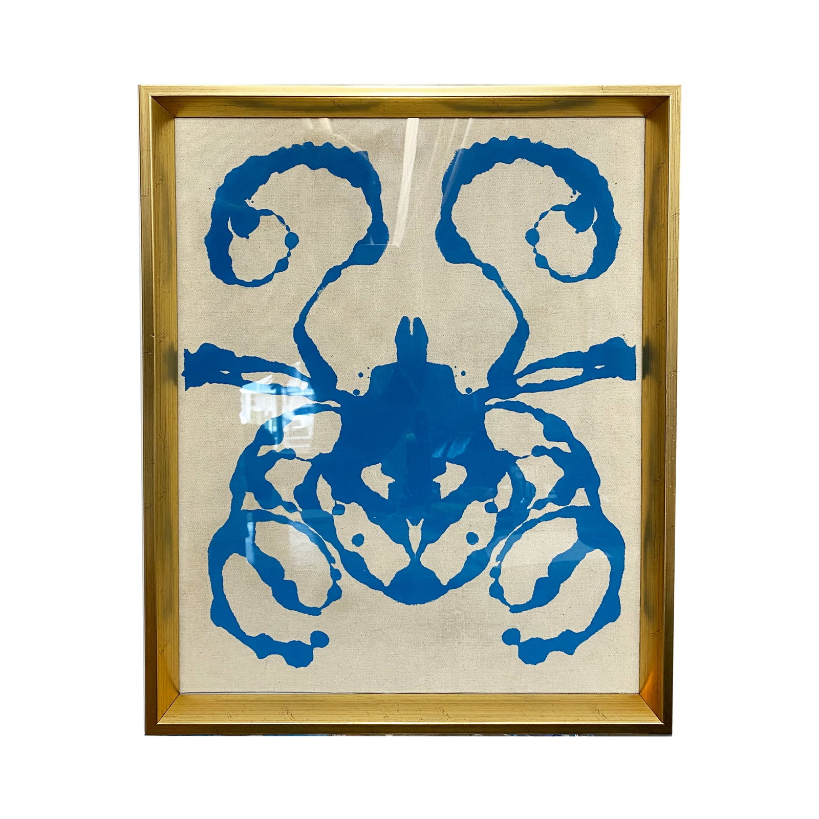 Original Rorschach Test-Inspired Abstract Paintings - Hand-Painted Acrylic on Canvas, Framed Modern - 5