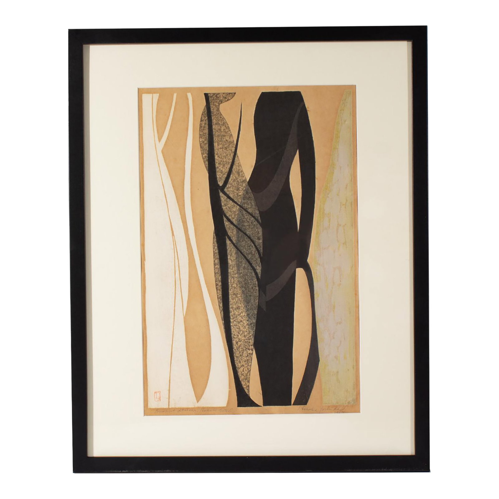 1954 "Buddhist Statues" Woodblock Print by Hodaka Yoshida (1 of 8)