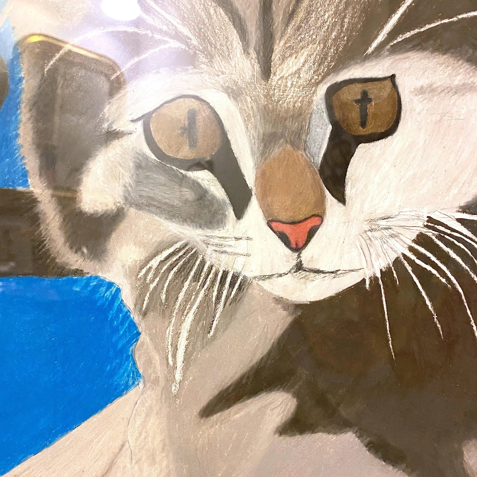 Vintage Cat Portrait Professionally Framed - 7