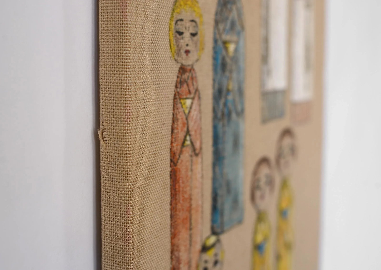 VIntage Signed Japanese Kokeshi Doll Generational Family Painting - 8