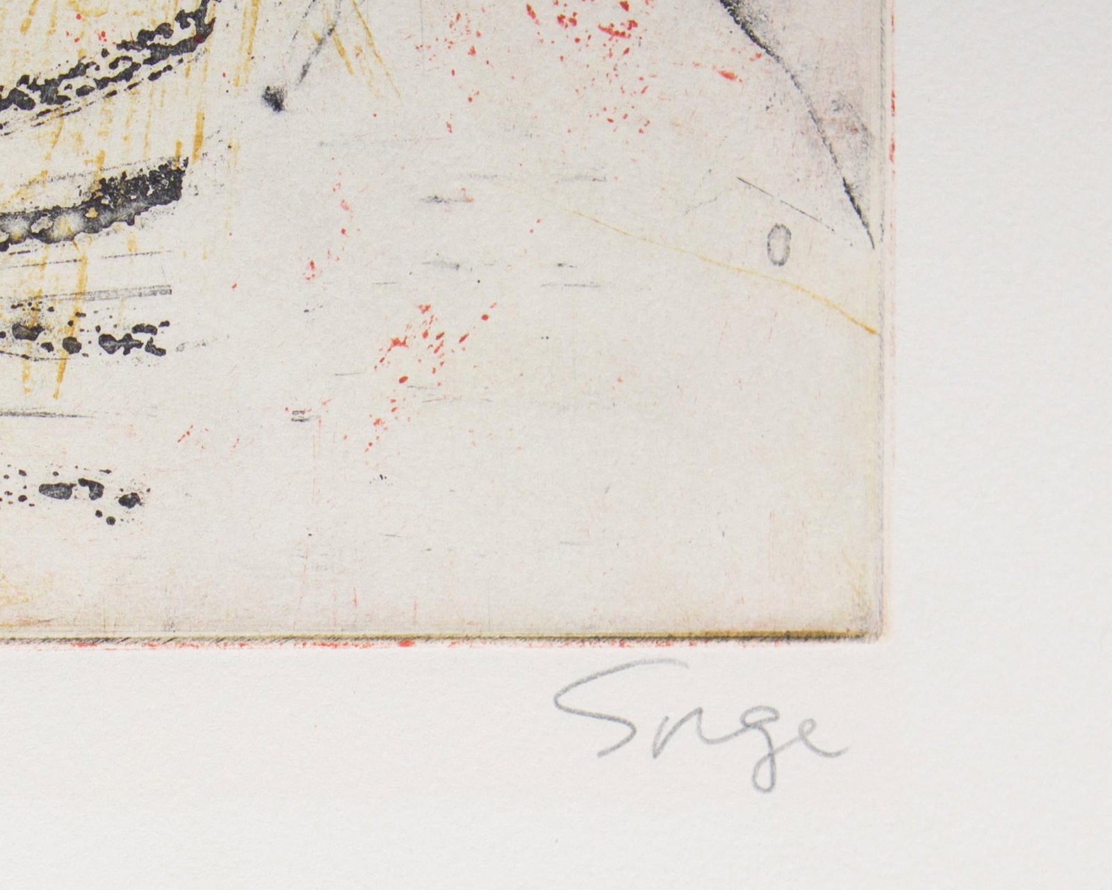 Signed Limited Edition Abstract Portrait Color Etching by Walter Sorge - 7