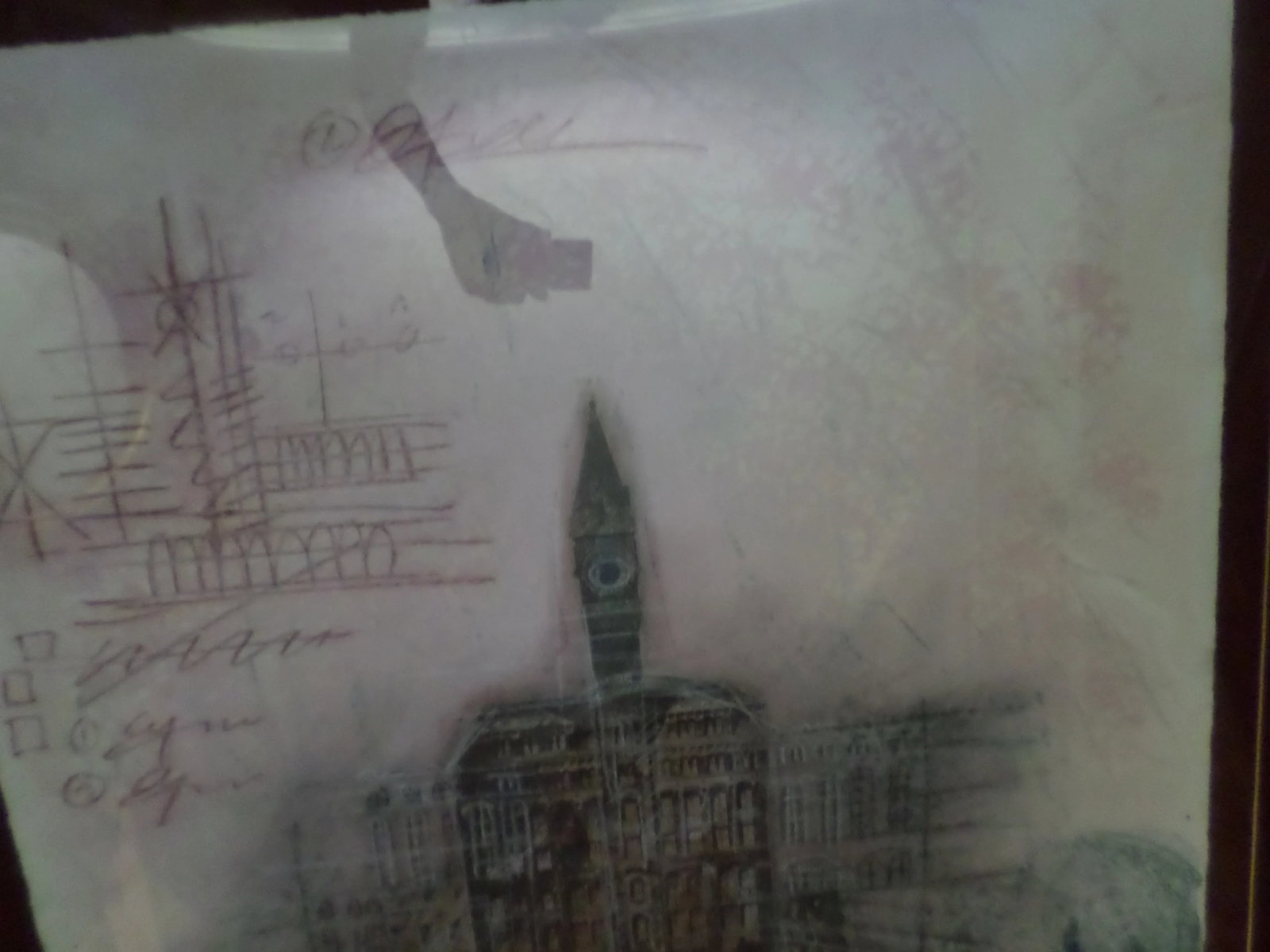 1970s "Cities III - 4" Architectural Surrealist Work on Paper, Framed - 5